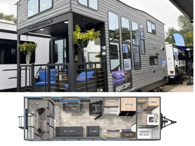 New 2024 Forest River Travel Trailer RV Cherokee Timberwolf 16ML (Floor Plan)