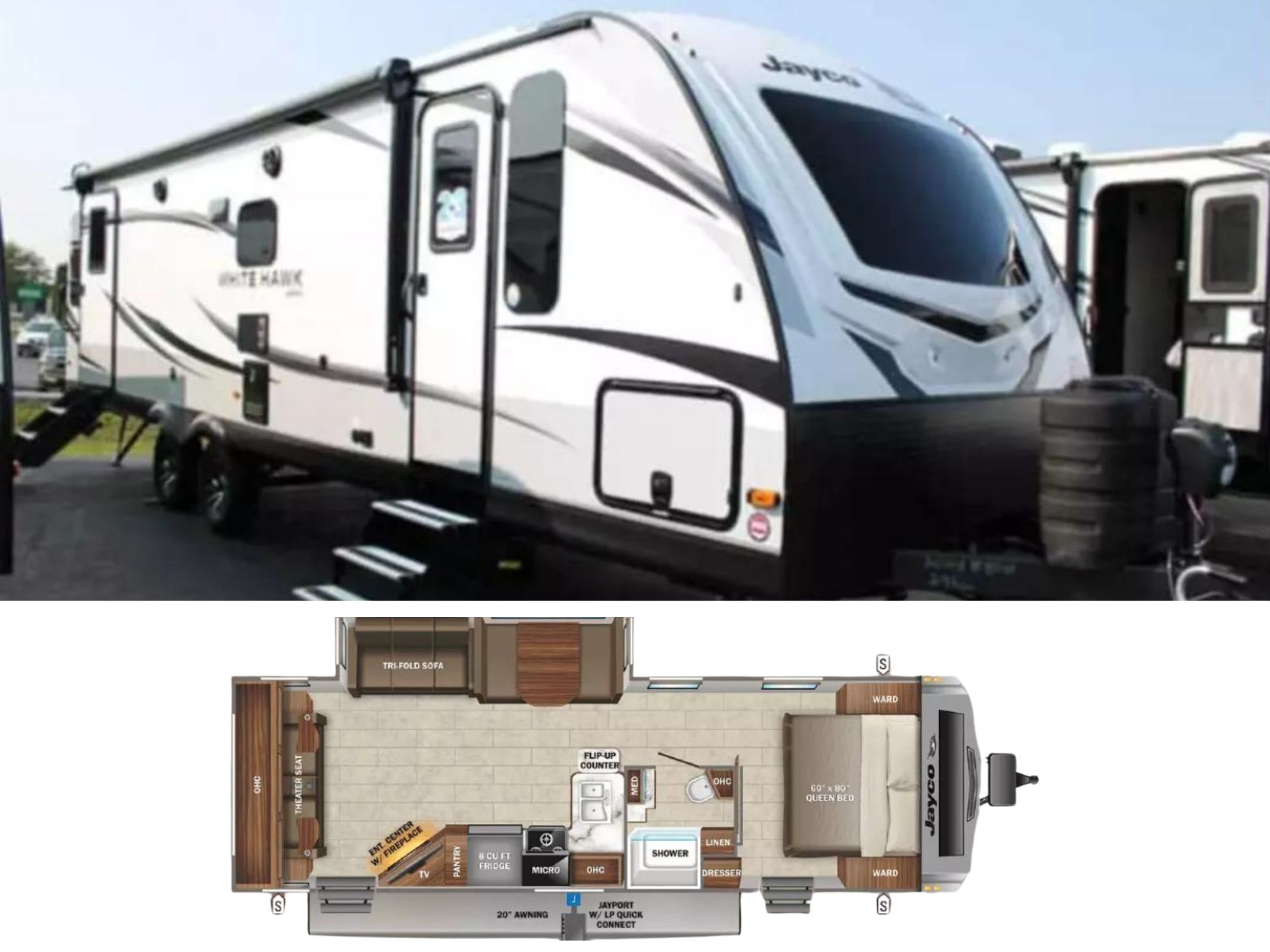 Strongest Rv Models New 2024 Jayco Travel Trailer RV WHITE HAWK 29RL (Floor Plan) - RVJunket