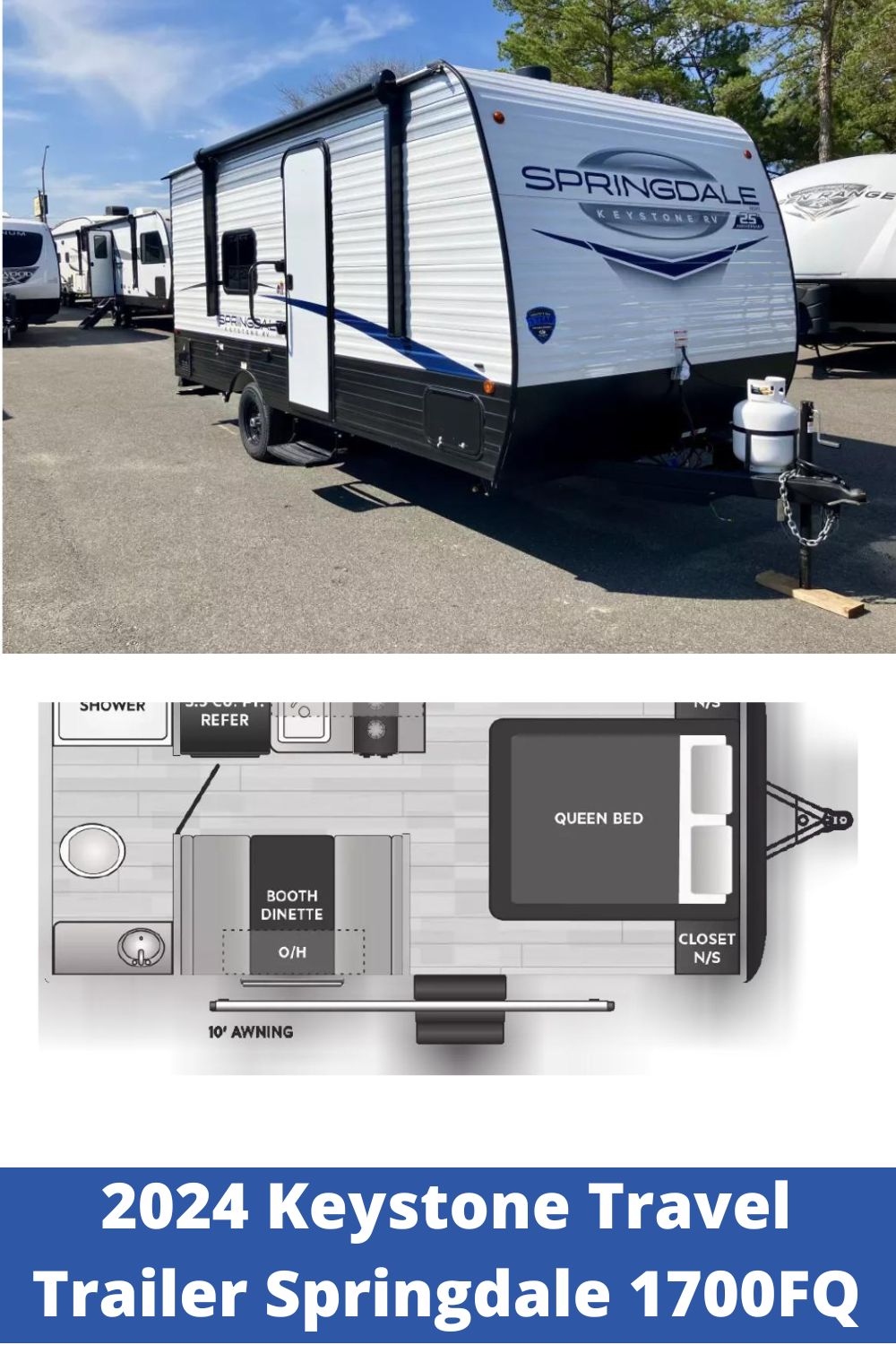 New 2024 Keystone Travel Trailer RV Springdale 1700FQ (Floor plan)