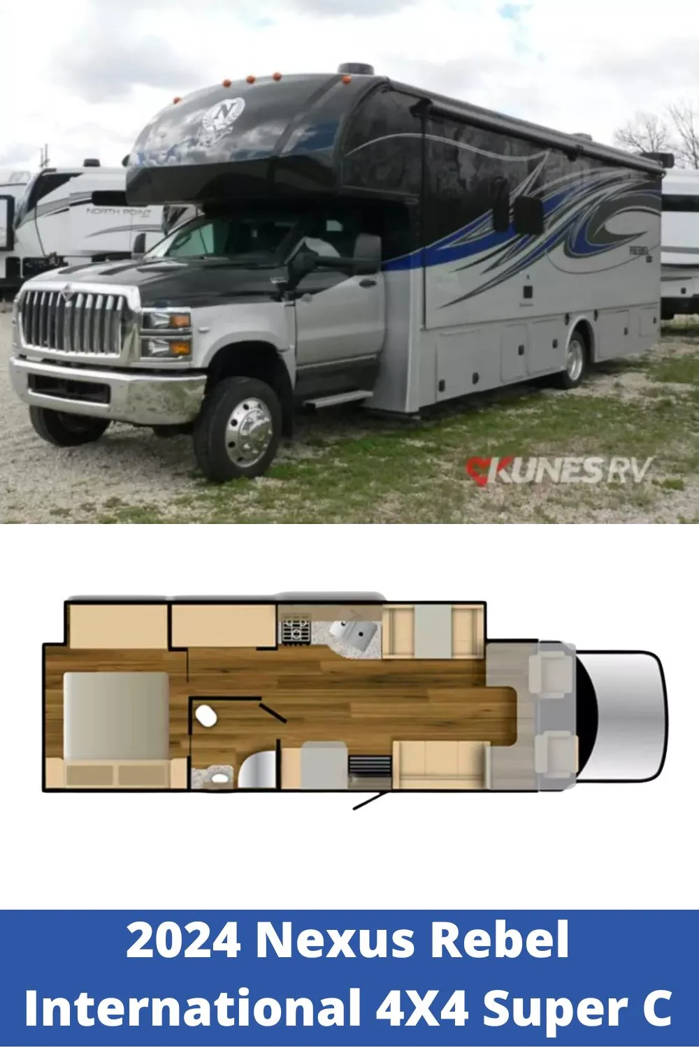 New 2024 Nexus Class C RV Nexus Rebel International 4X4 Super C 35R (Floor Plan)