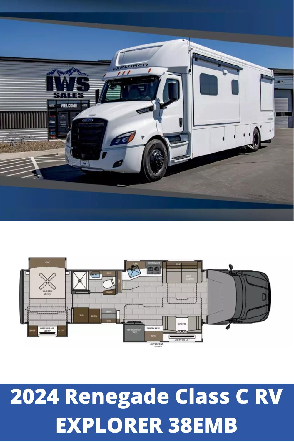 New 2024 Renegade Class C RV EXPLORER 38EMB (Floor Plan)