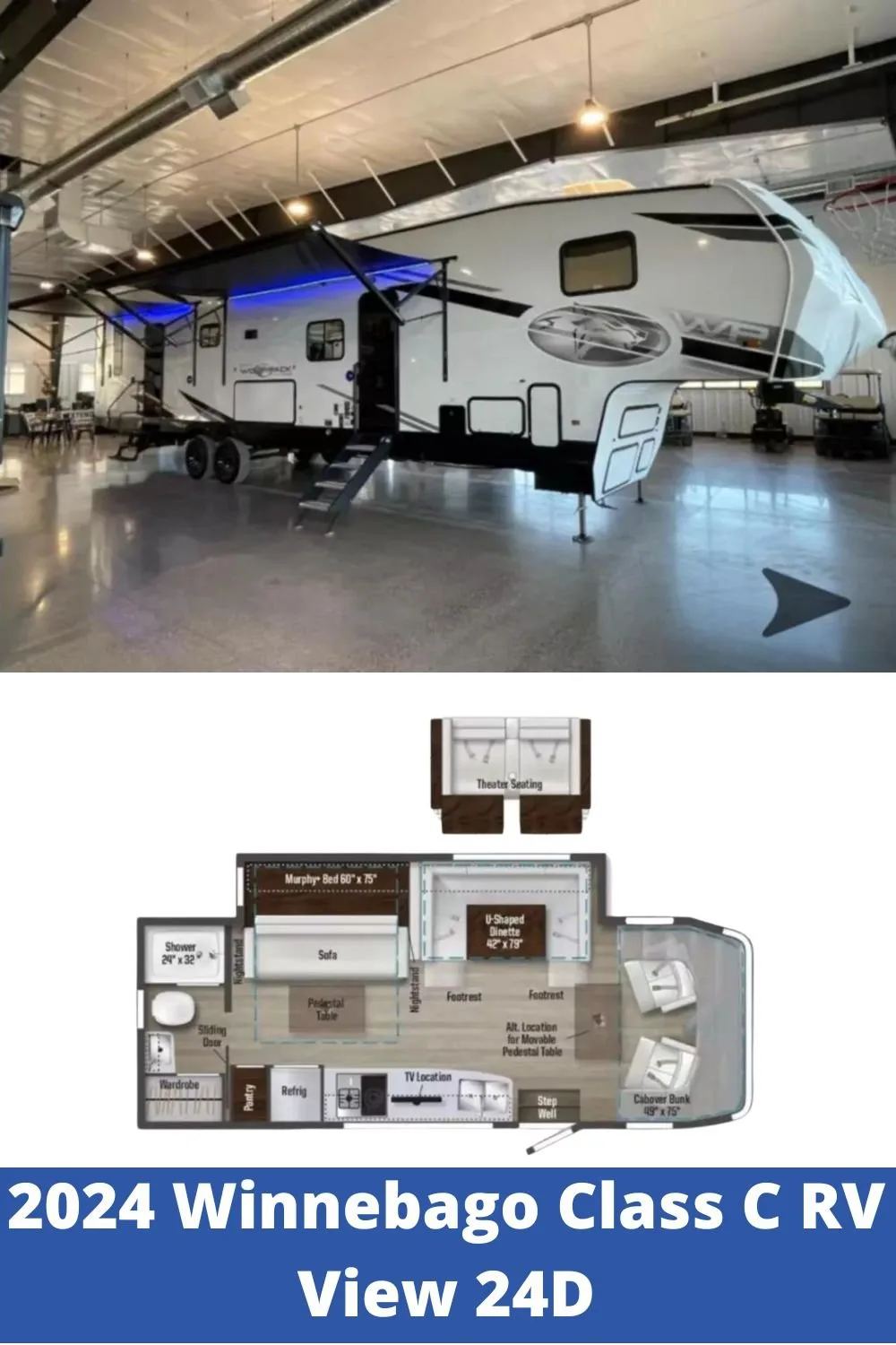 New 2024 Winnebago Class C RV View 24D (Floor Plan)