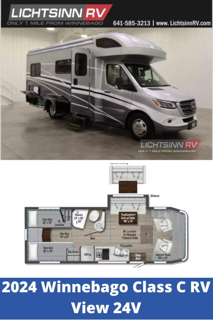 2024 Rvs New 2024 Winnebago Class C RV View 24V (Floor Plan) - RVJunket