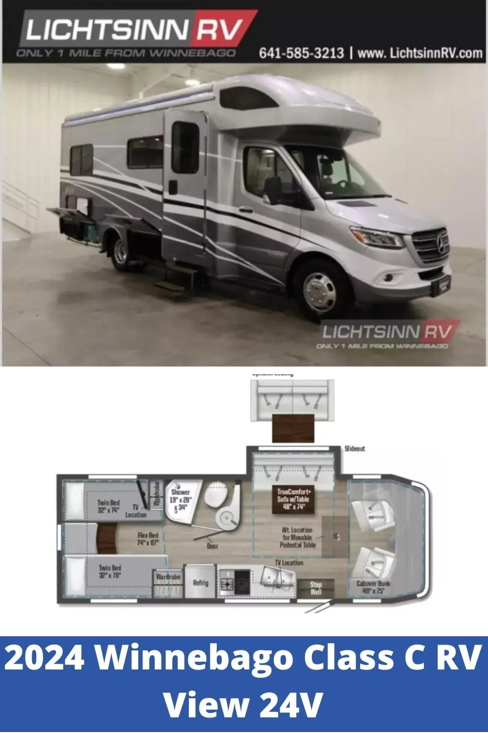 New 2024 Winnebago Class C RV View 24V (Floor Plan)