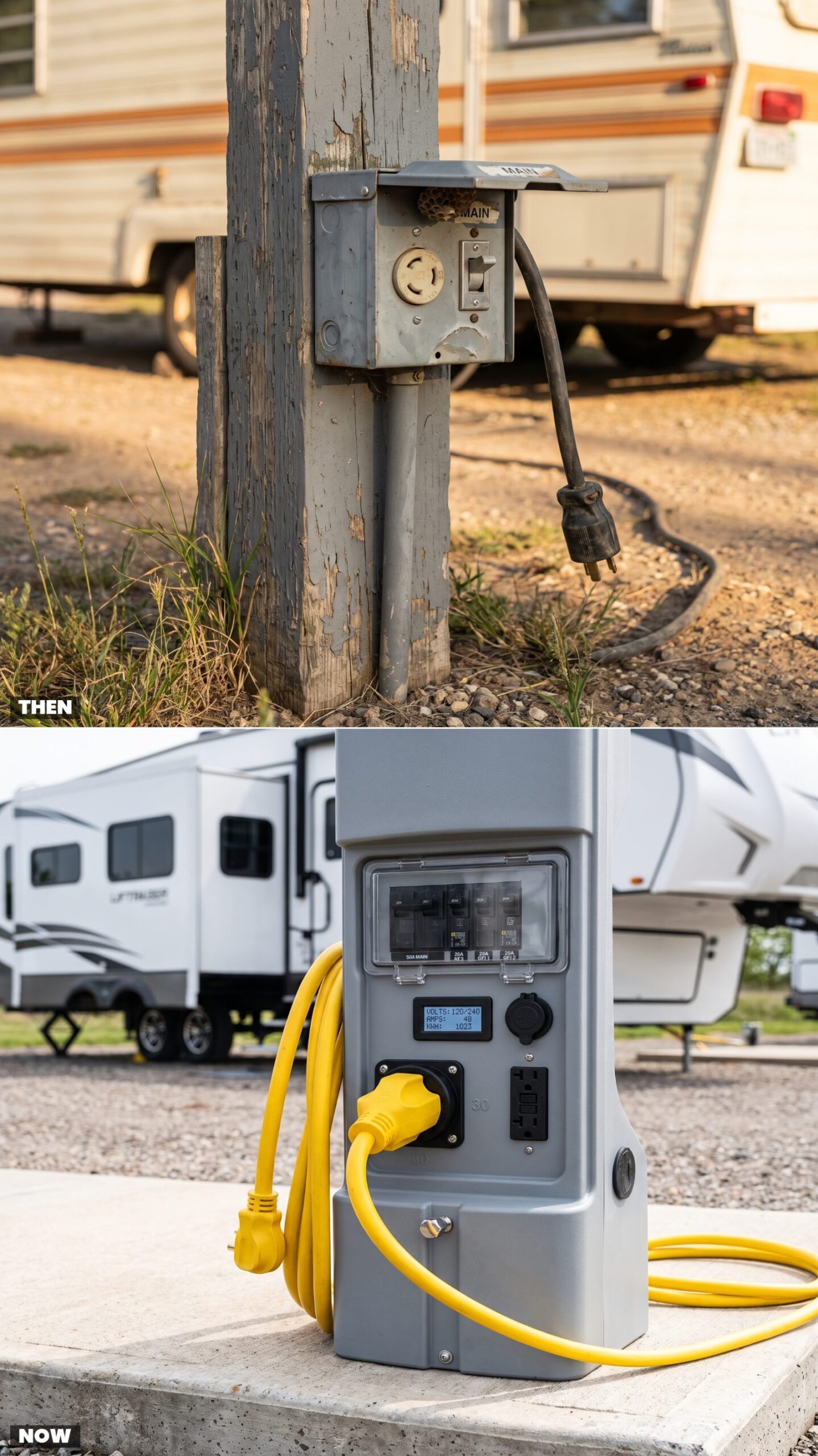 The 30-Amp Electrical Box vs. Today's 50-Amp Smart Pedestal