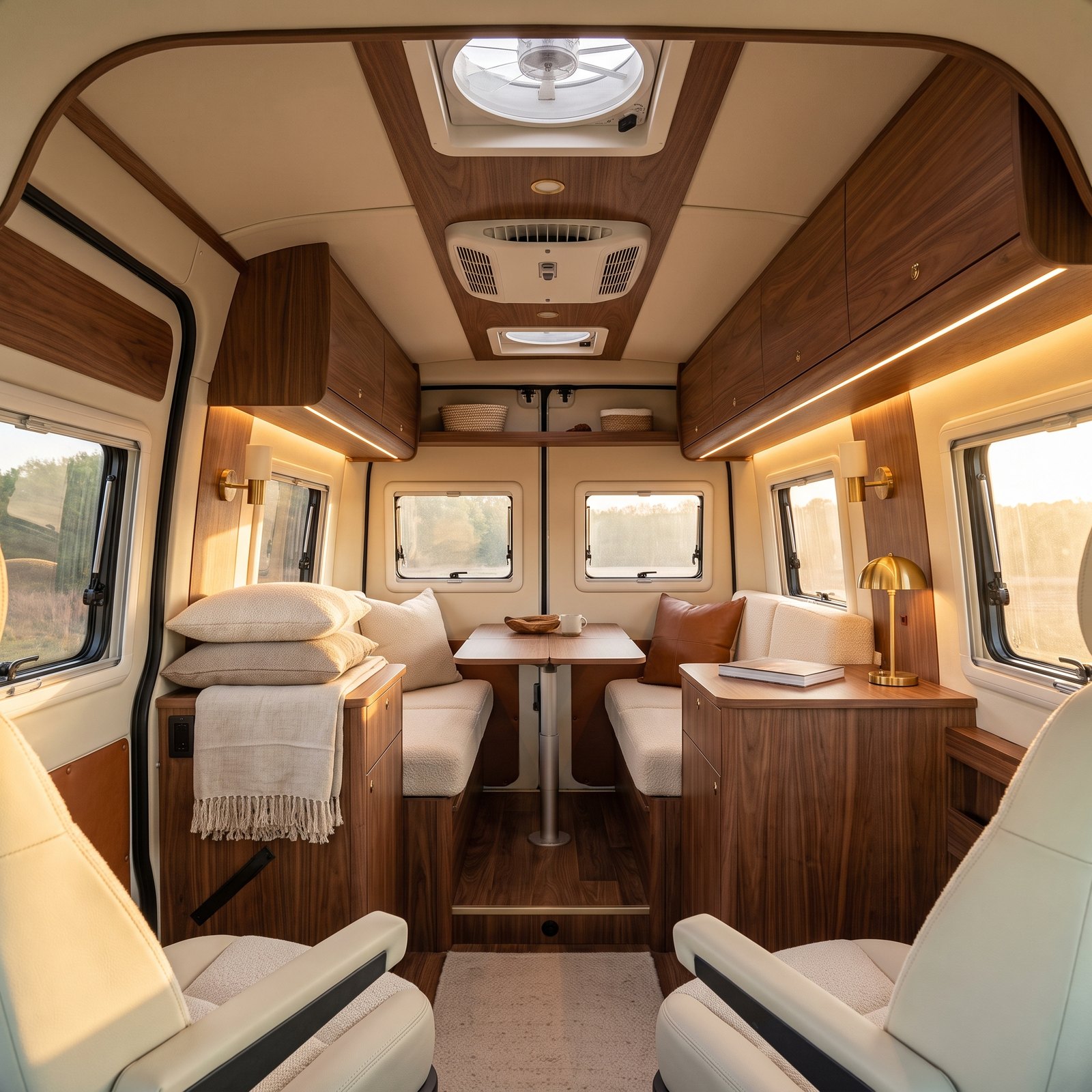 A Convertible Van Dinette That Becomes a Bed in Seconds