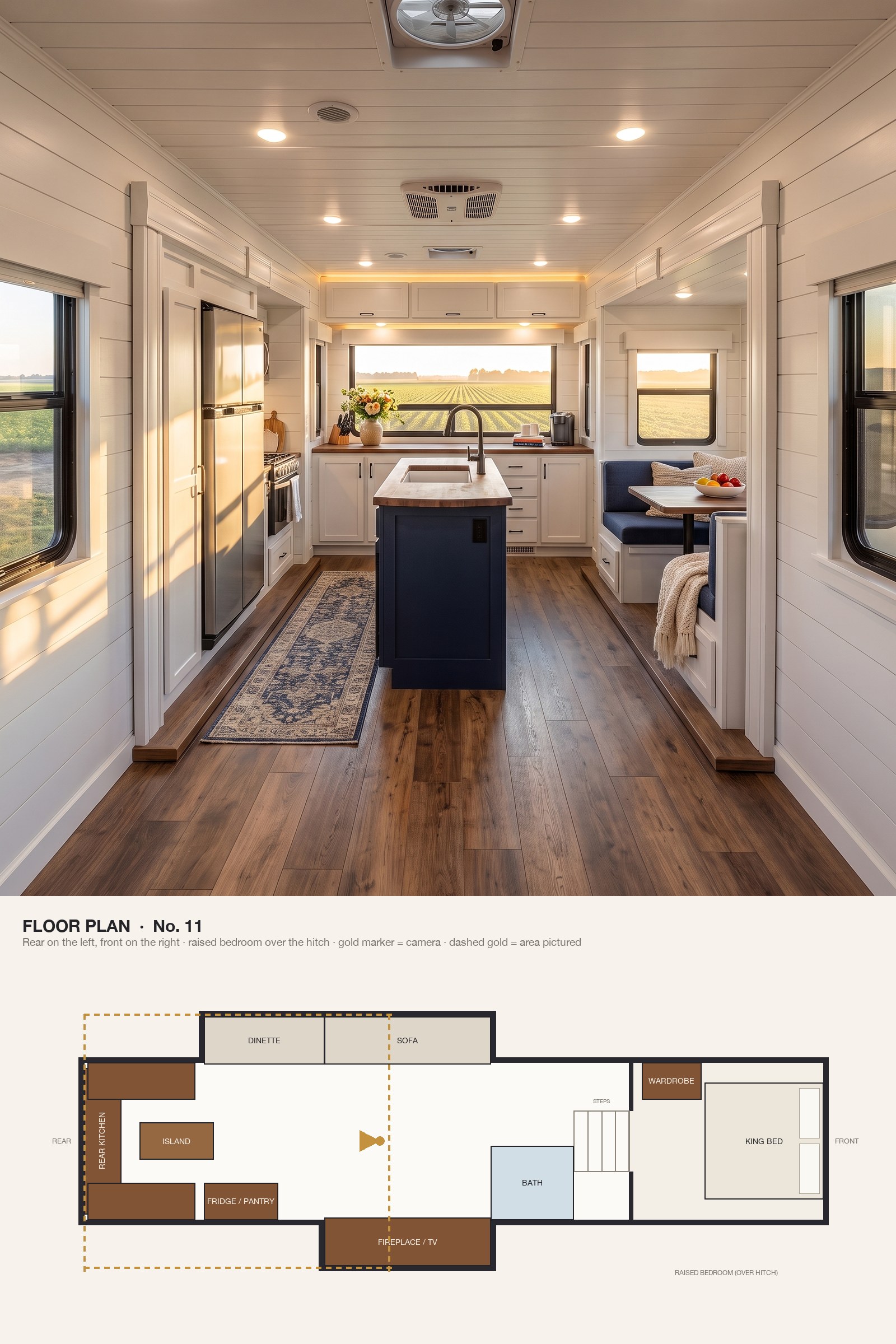 A Modern Farmhouse Rear Kitchen With Shiplap and Butcher Block