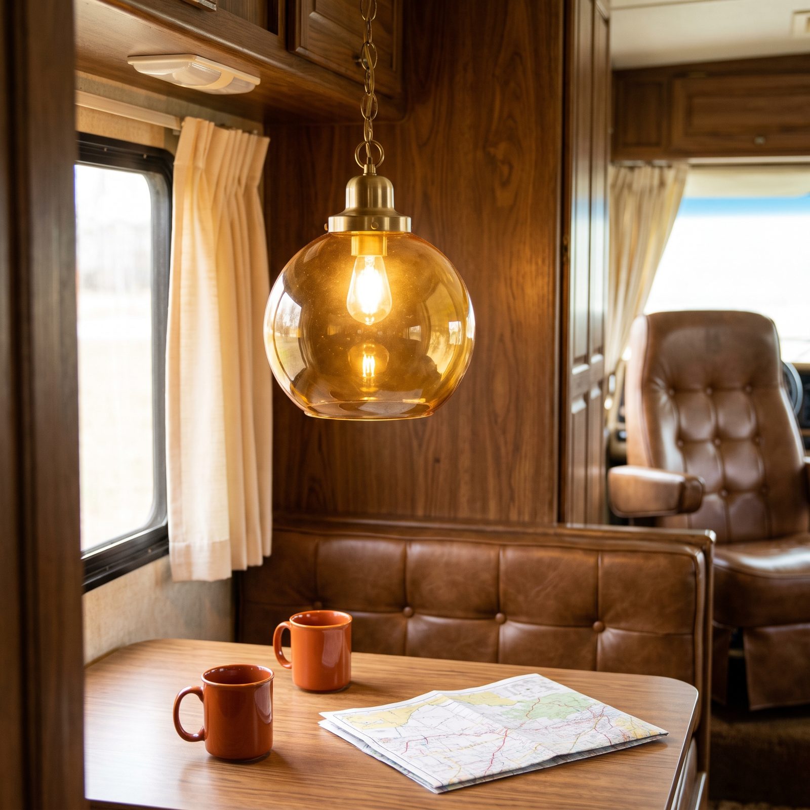 Amber Glass Pendant Lights That Turned Dinner Into Firelight