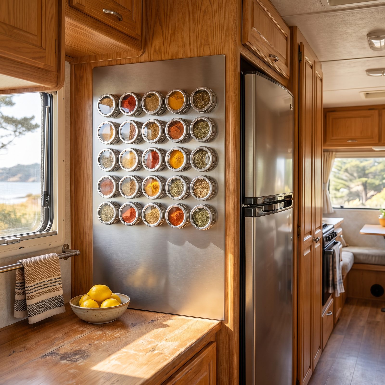 Attach a Magnetic Spice Rack to the Refrigerator Side