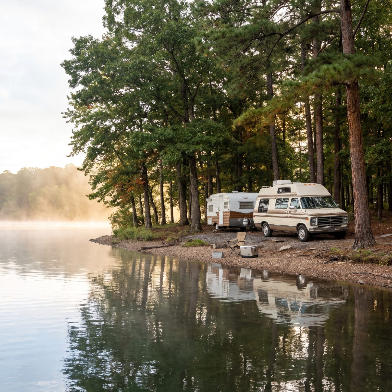 Badin Lake Campground, Water Lapping Right at Your Site in the Uwharries