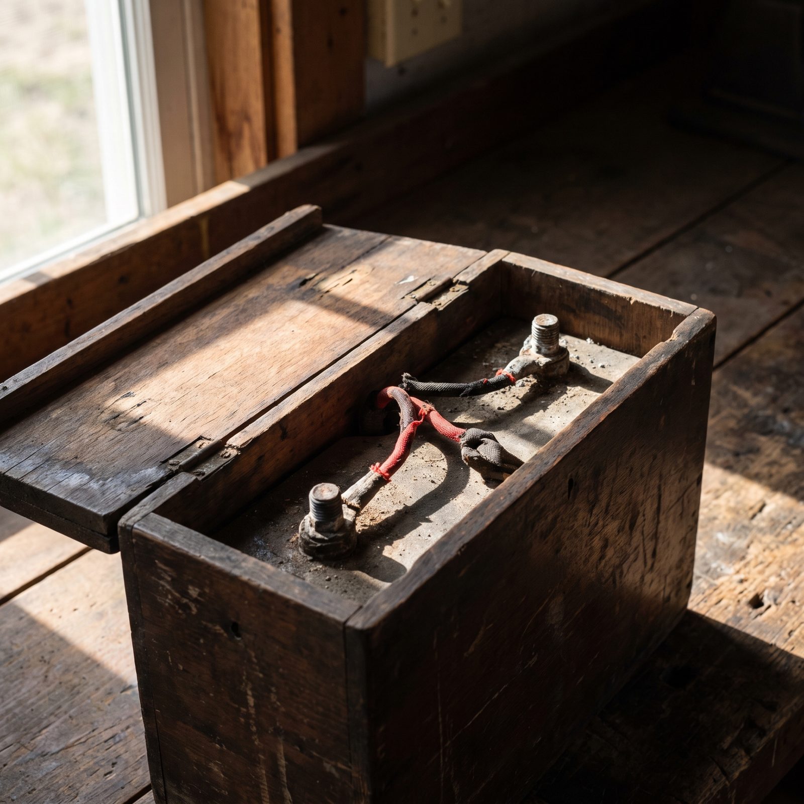 The Battery Box With Exposed Terminals