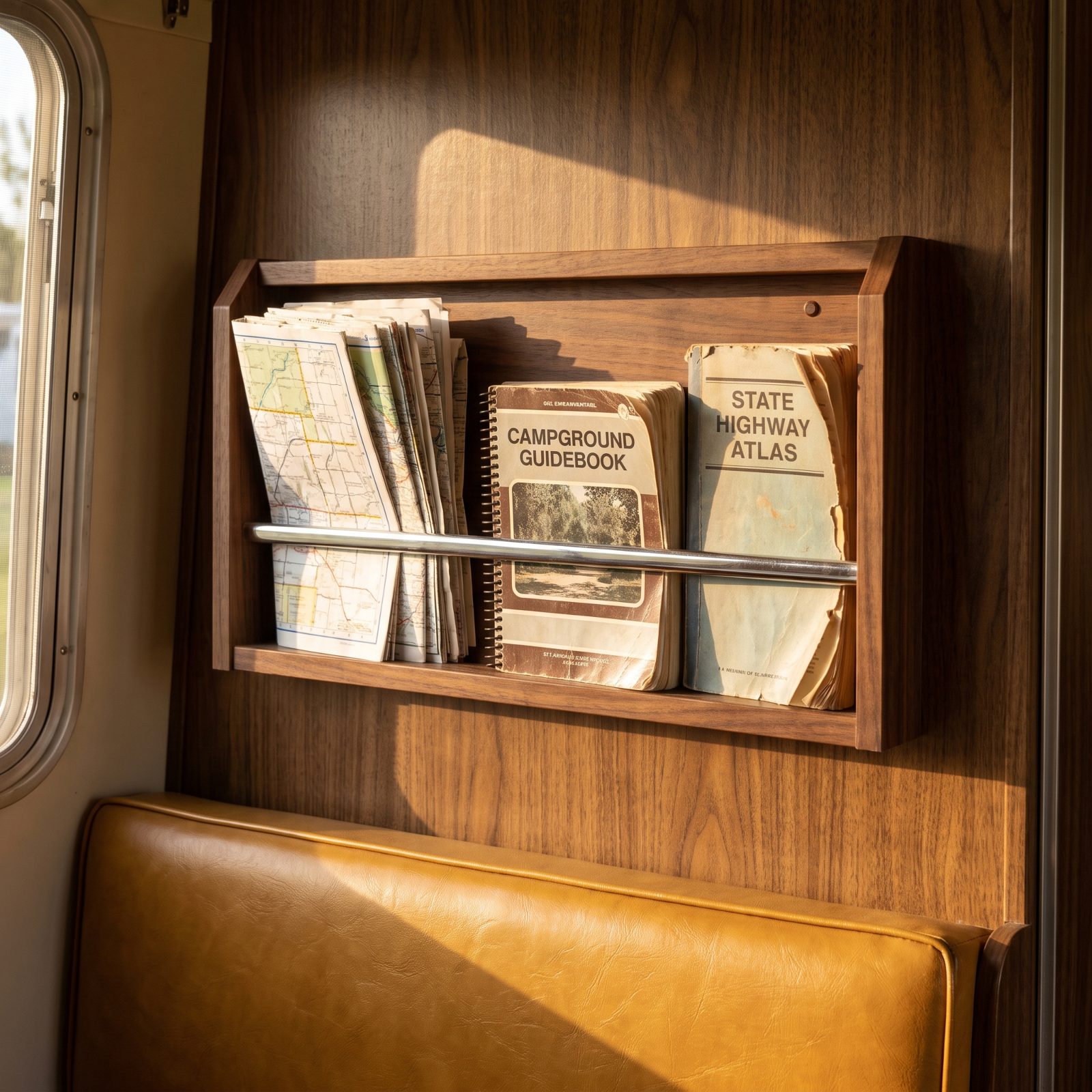 Built-In Racks for Maps and Campground Guides