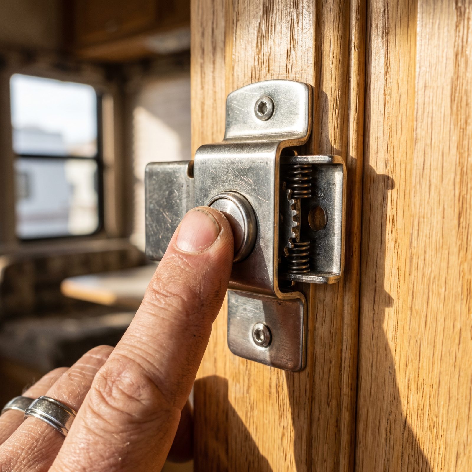 Cabinet Latches Designed for Rough Highways