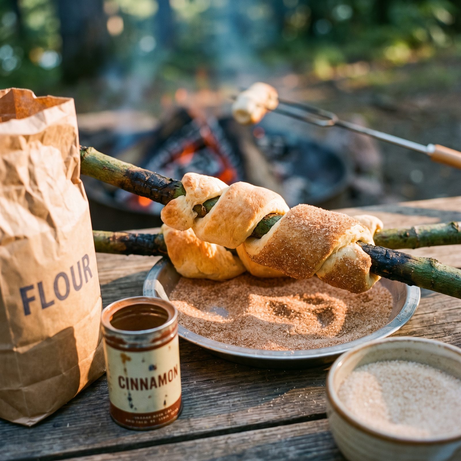 Campfire Doughboys Rolled Hot in Cinnamon Sugar