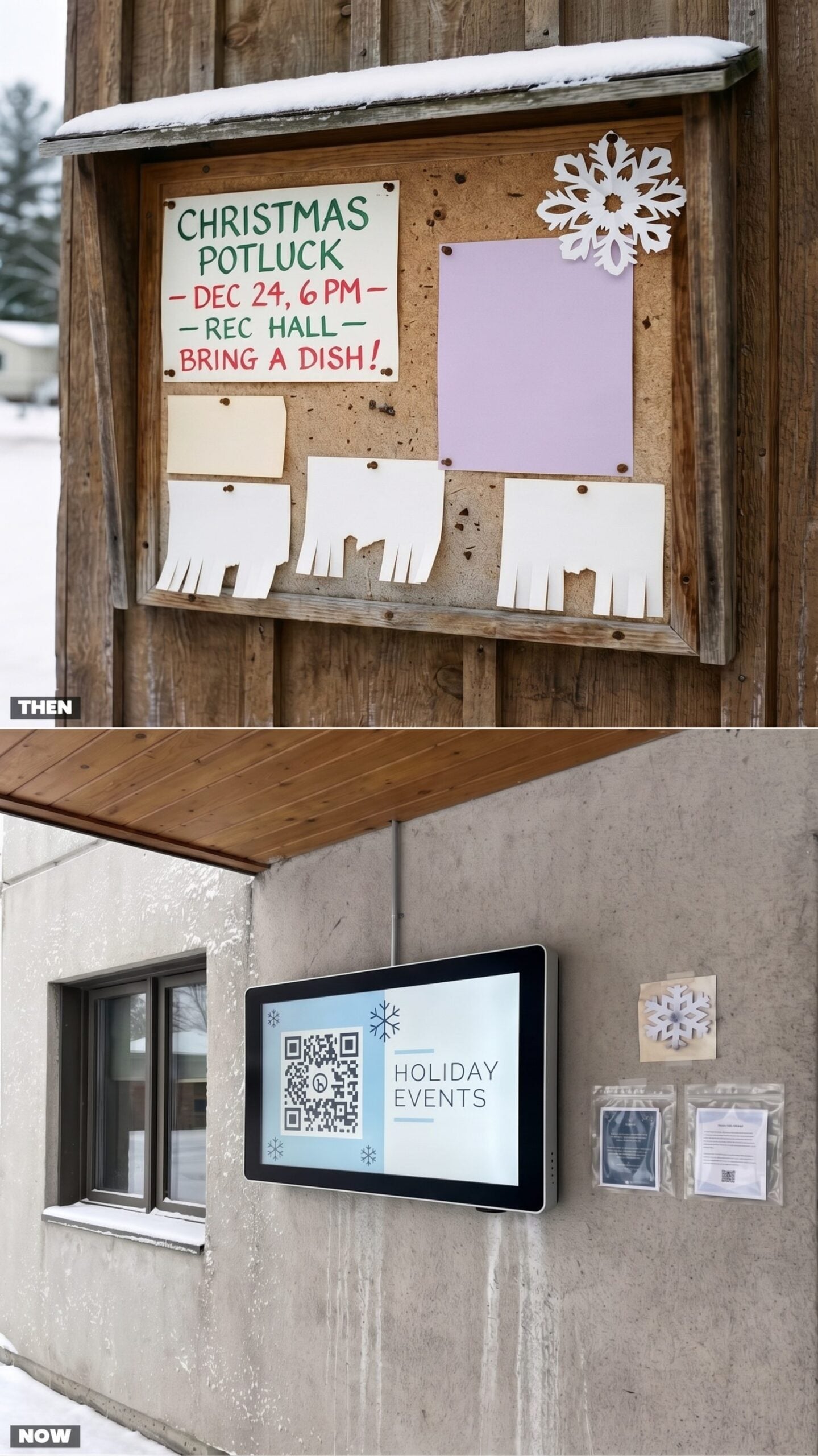 Campground Bulletin Boards: Thumbtacked Holiday Flyers vs. QR-Code Event Calendars