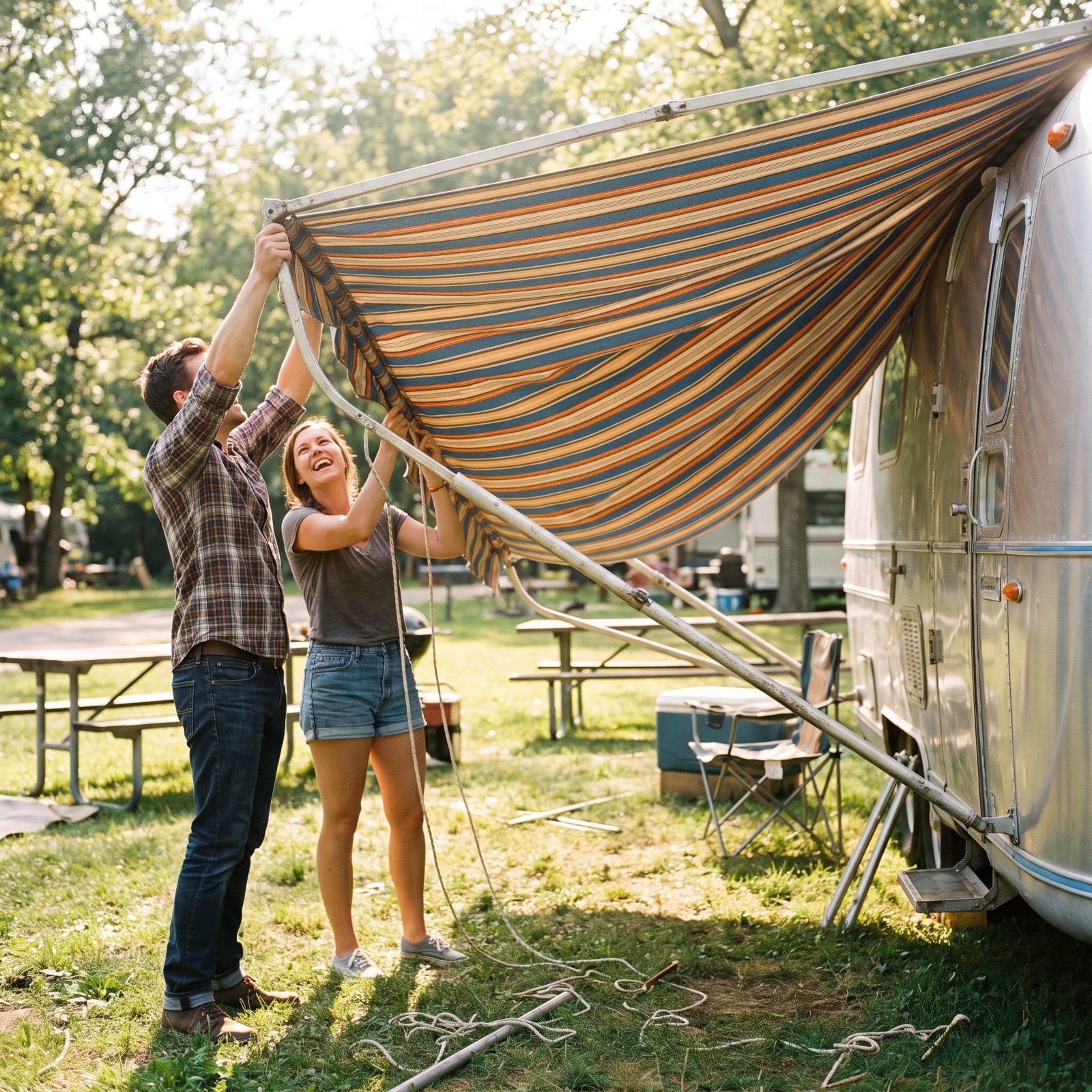 The Canvas-and-Pole Awning