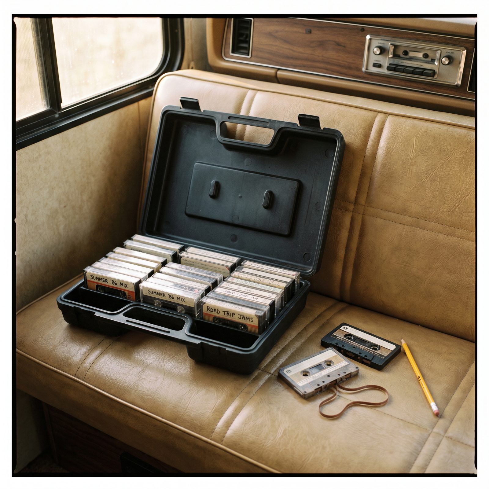 A Cassette Case Packed for the Drive
