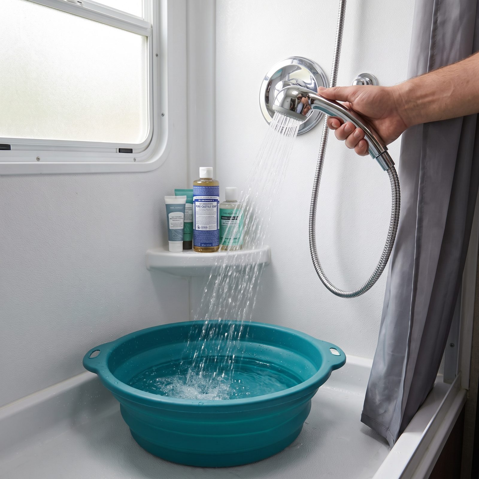 Catch Shower Warm-Up Water in a Basin for the Next Chore