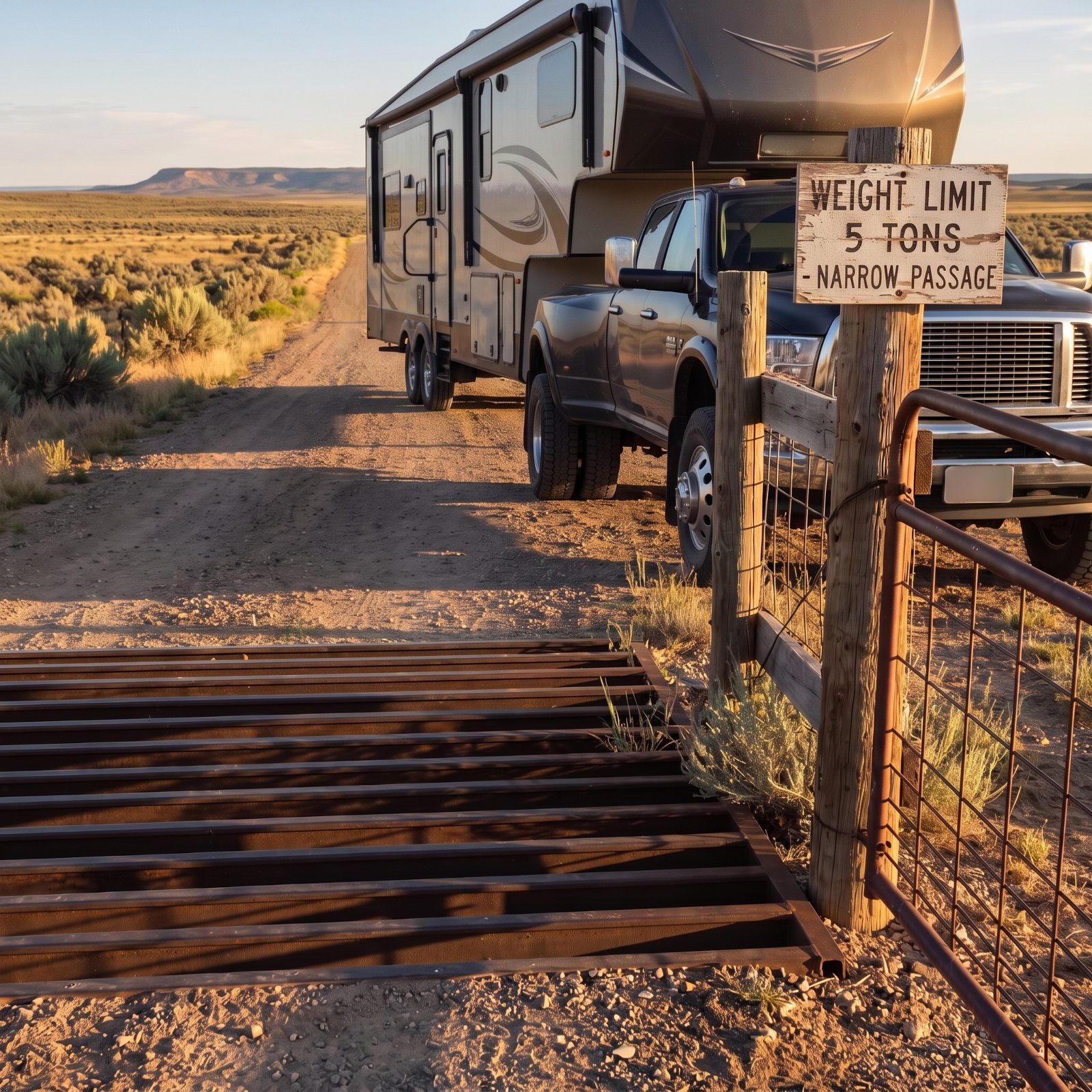 Cattle Guards Too Narrow or Too Light for a Heavy RV