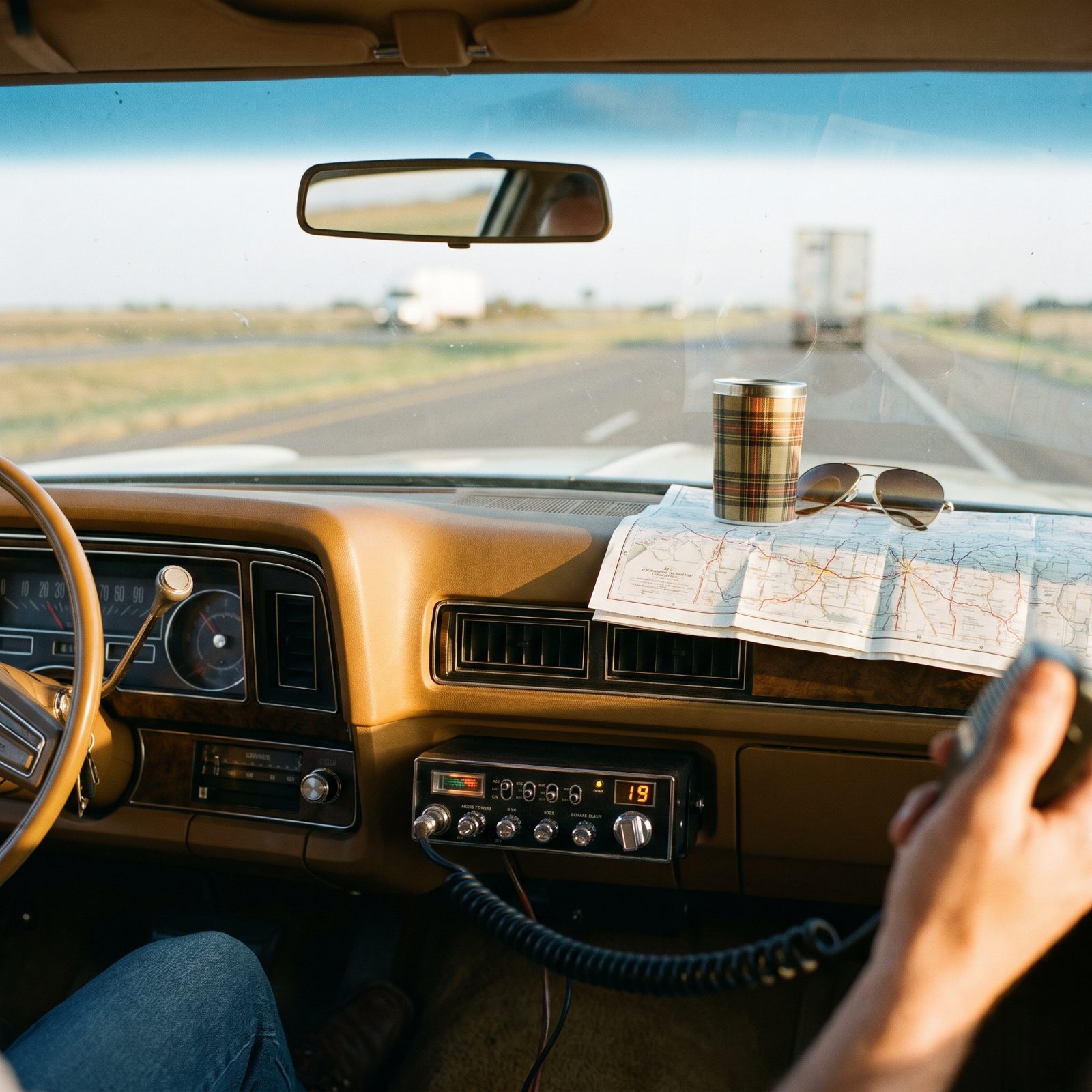 CB Radio Chatter With Passing Truckers