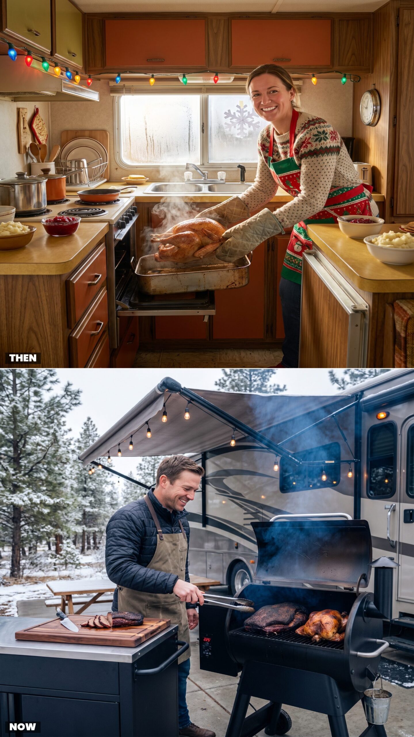 Christmas Dinner: Turkey From a Compact Oven vs. Smoked Meat From a Pellet Grill