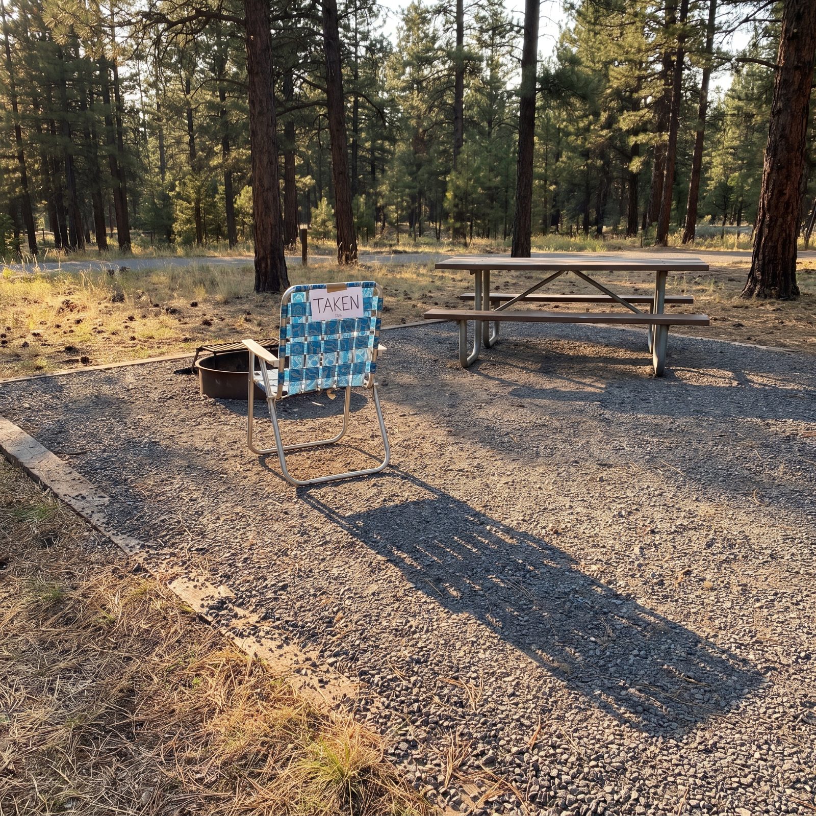 Claiming a First-Come Site With a Chair, Then Vanishing All Day