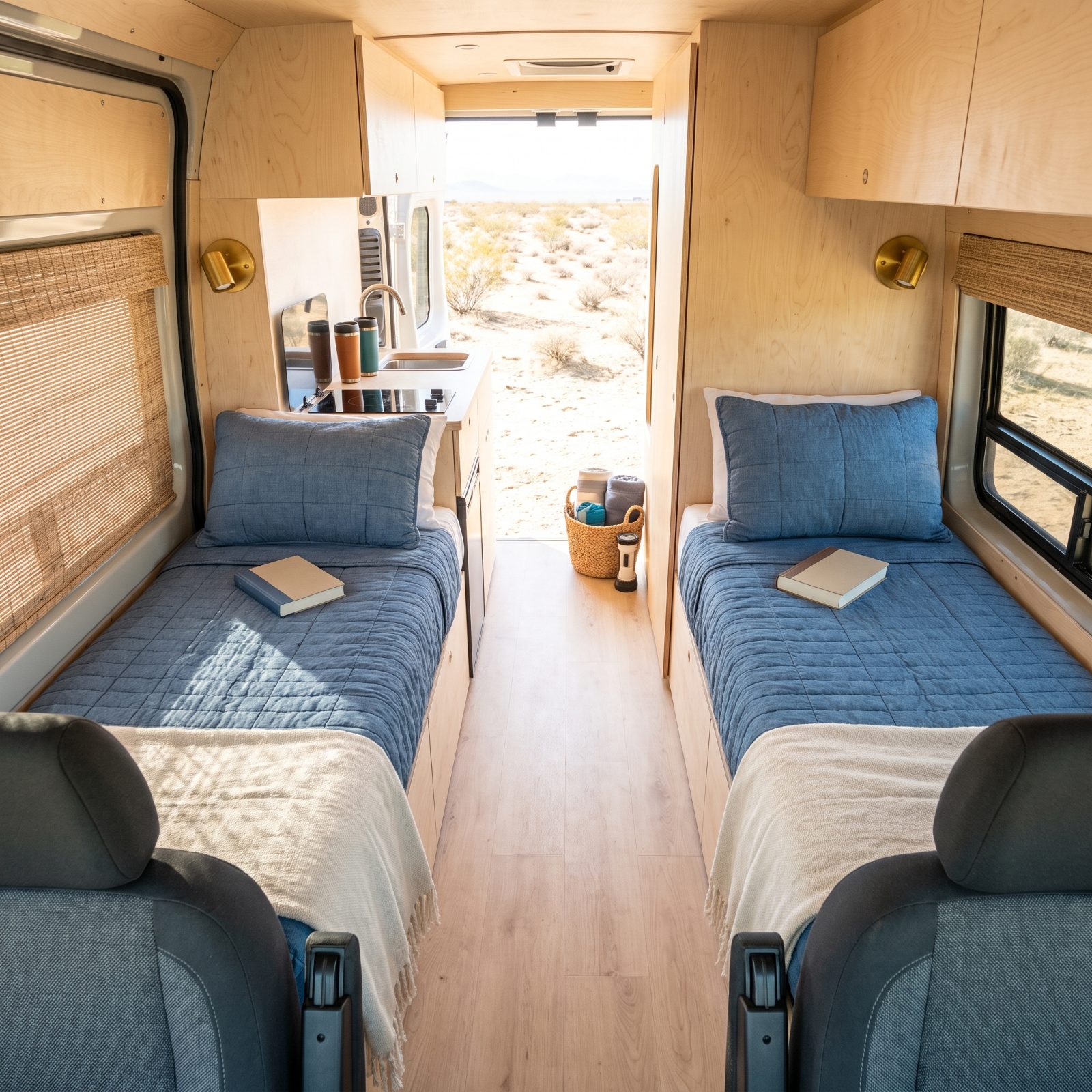 Class B With Permanent Twin Beds and a Center Aisle