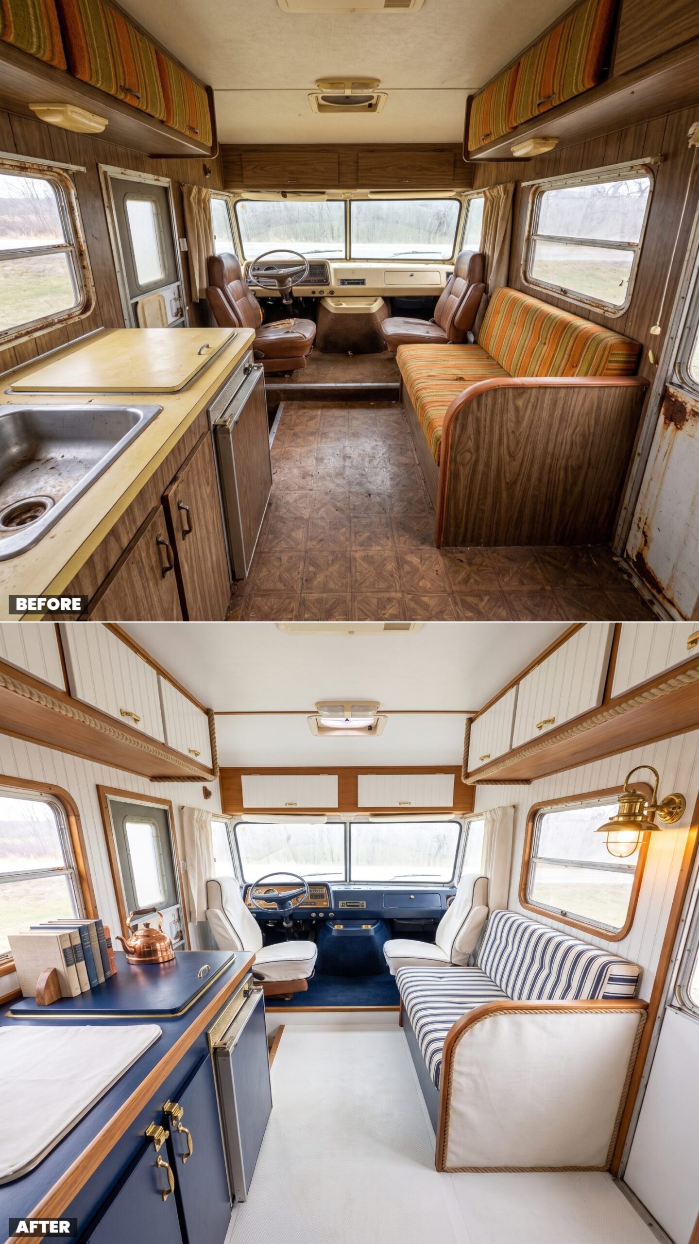 Classic Nautical Berth in Navy and Rope