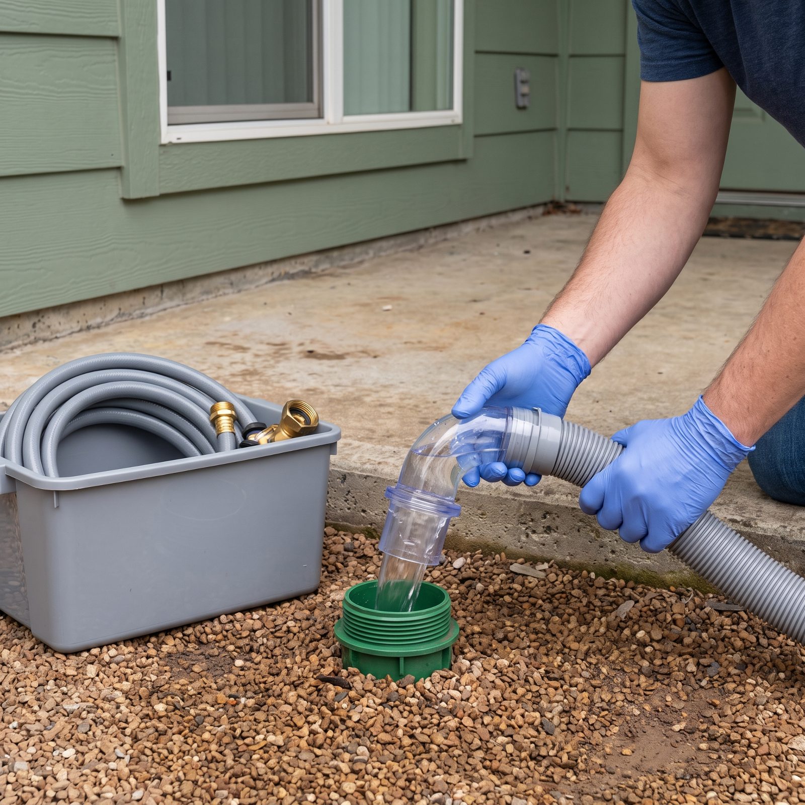 Clear the Dump Inlet Before Stowing the Rest of the Gear