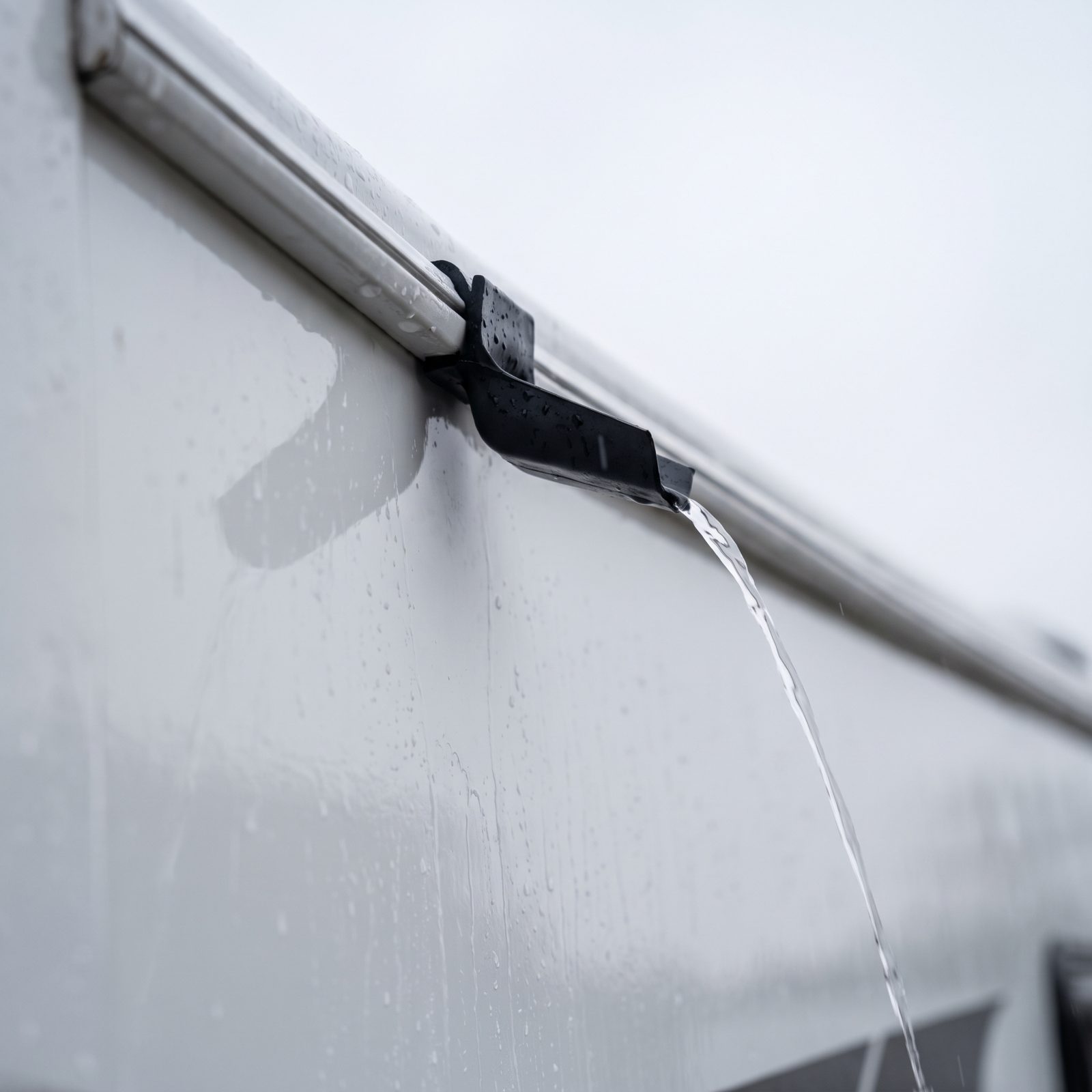 Clip-On Gutter Extensions That Throw Roof Runoff Clear of the Walls