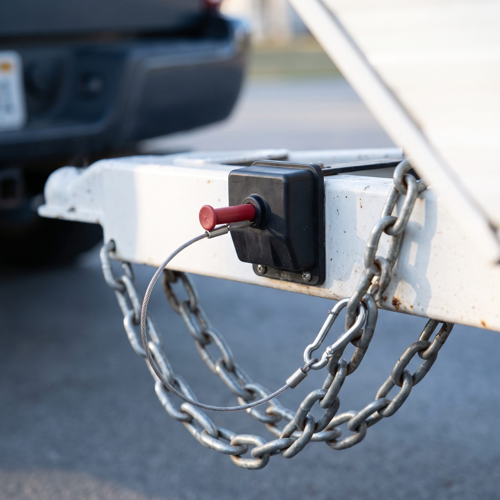 Clipping the Breakaway Cable to the Safety Chains