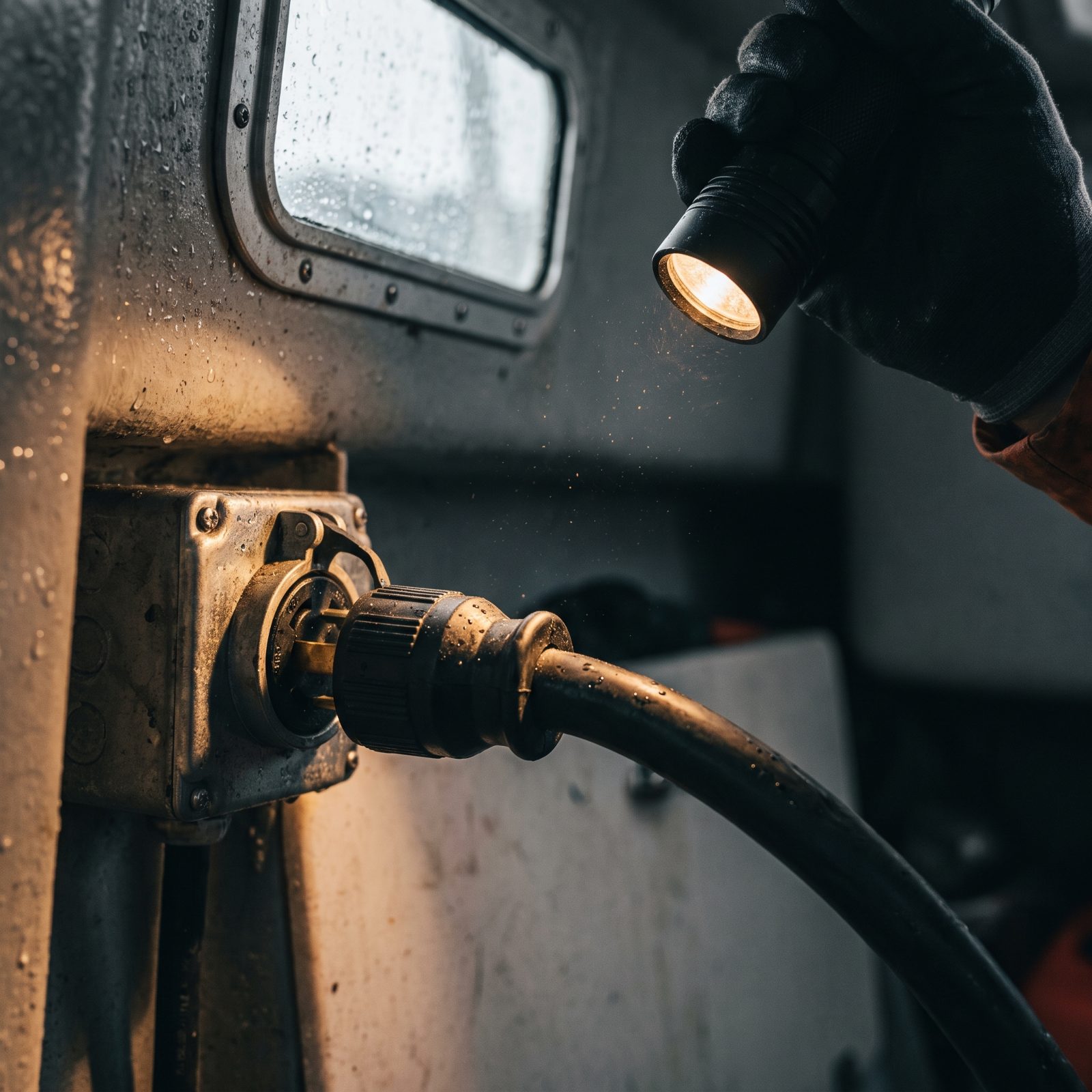 Connecting Heavy Round Electrical Plugs in the Dark