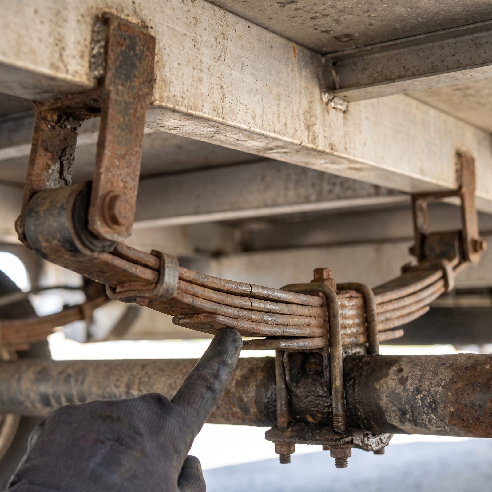 Cracked or Flattened Leaf Springs