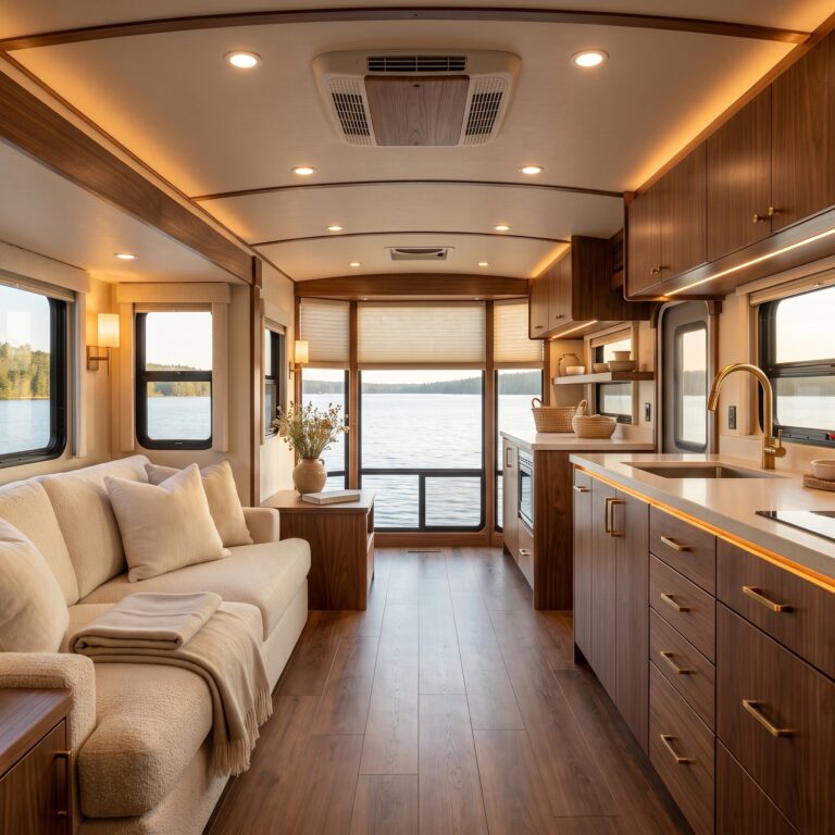 Cream-and-Walnut RV Interiors