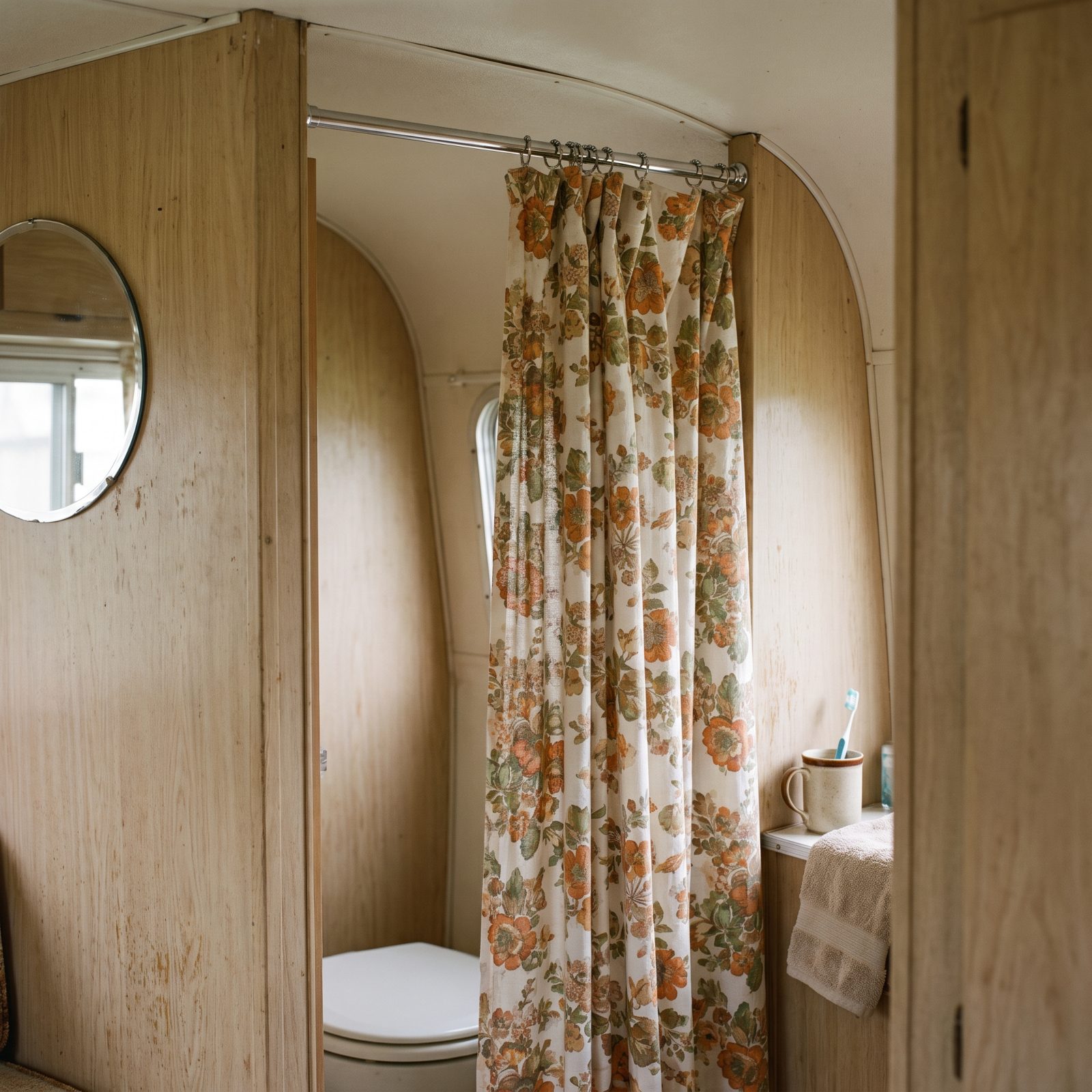 A Curtain Instead of a Bathroom Door
