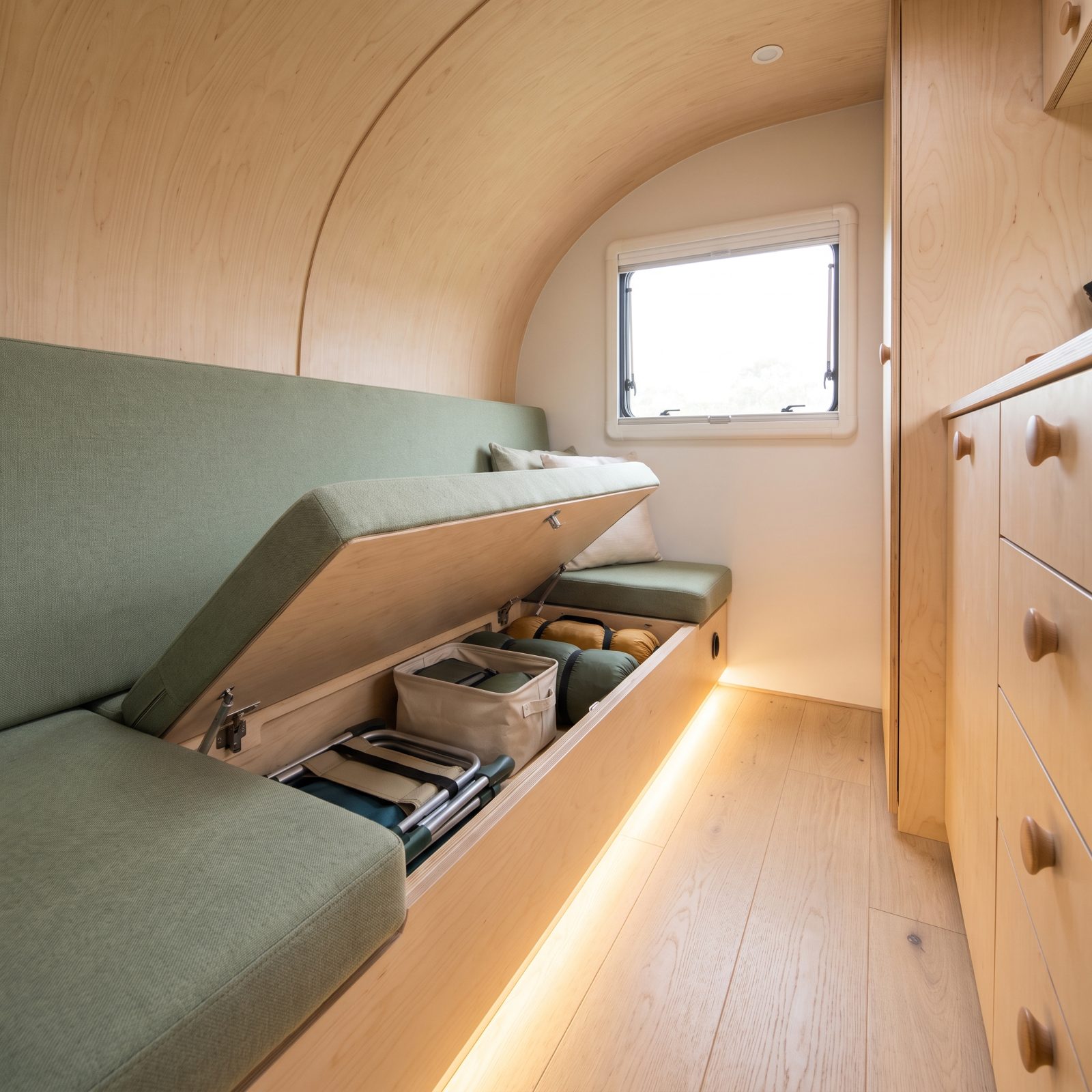 Cut Interior Access Into the Pass-Through So Gear Disappears