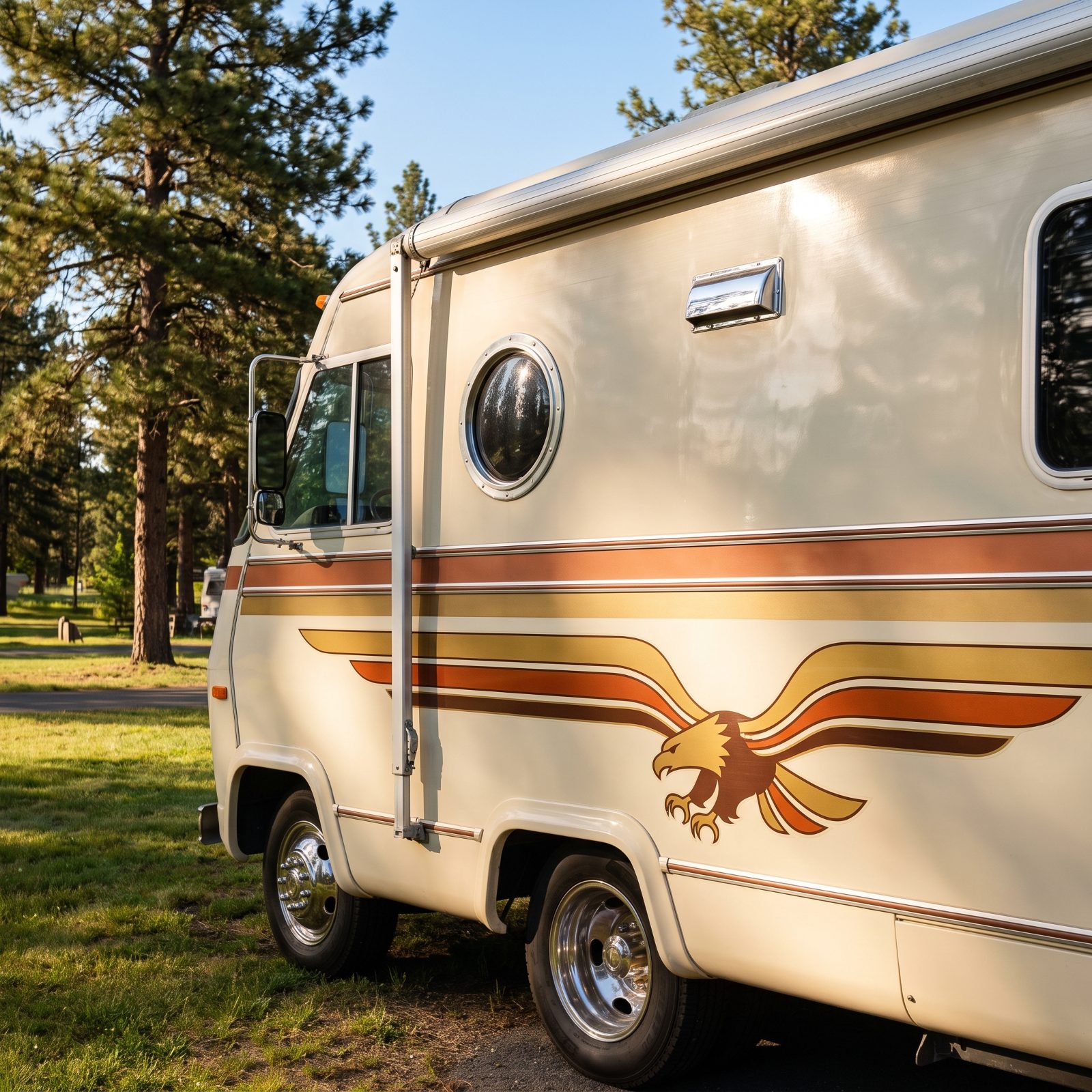 Decorative Eagle Decals Spread Across the Flanks