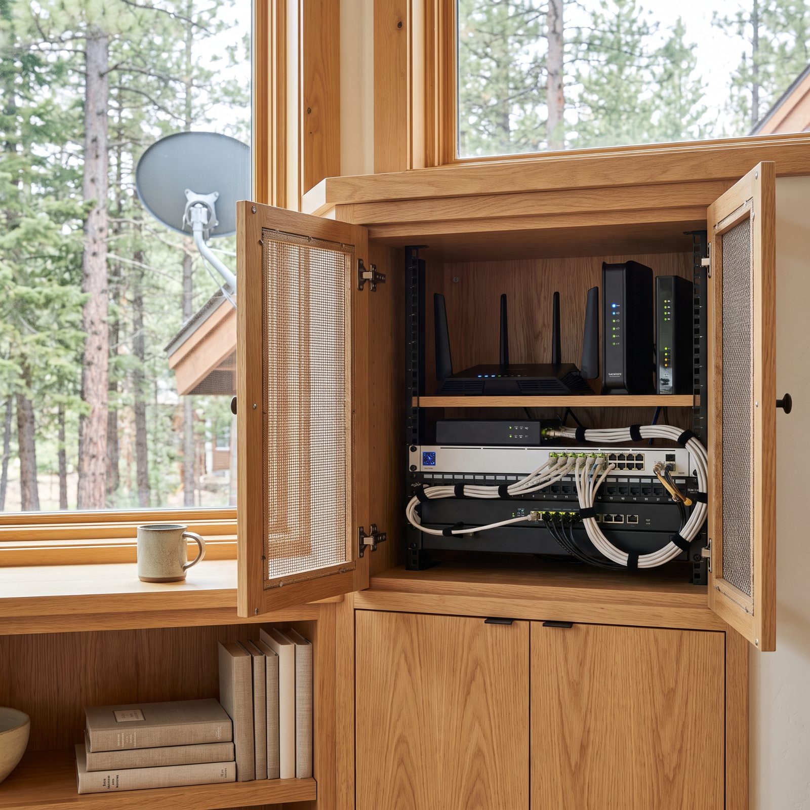 A Dedicated Cabinet for Your Cellular Router and Satellite Internet