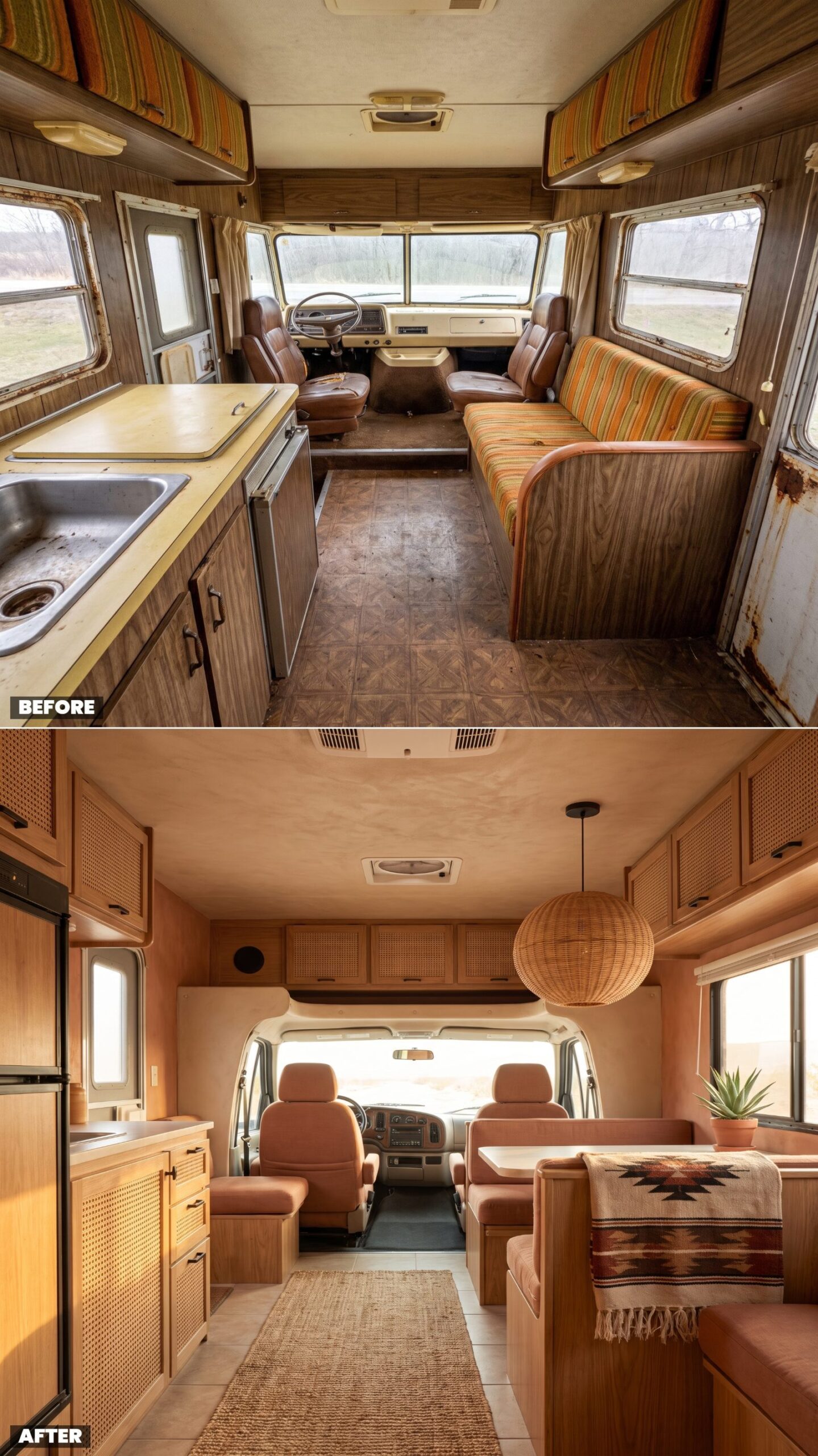 Desert Modern Base Camp in Terracotta and Rattan