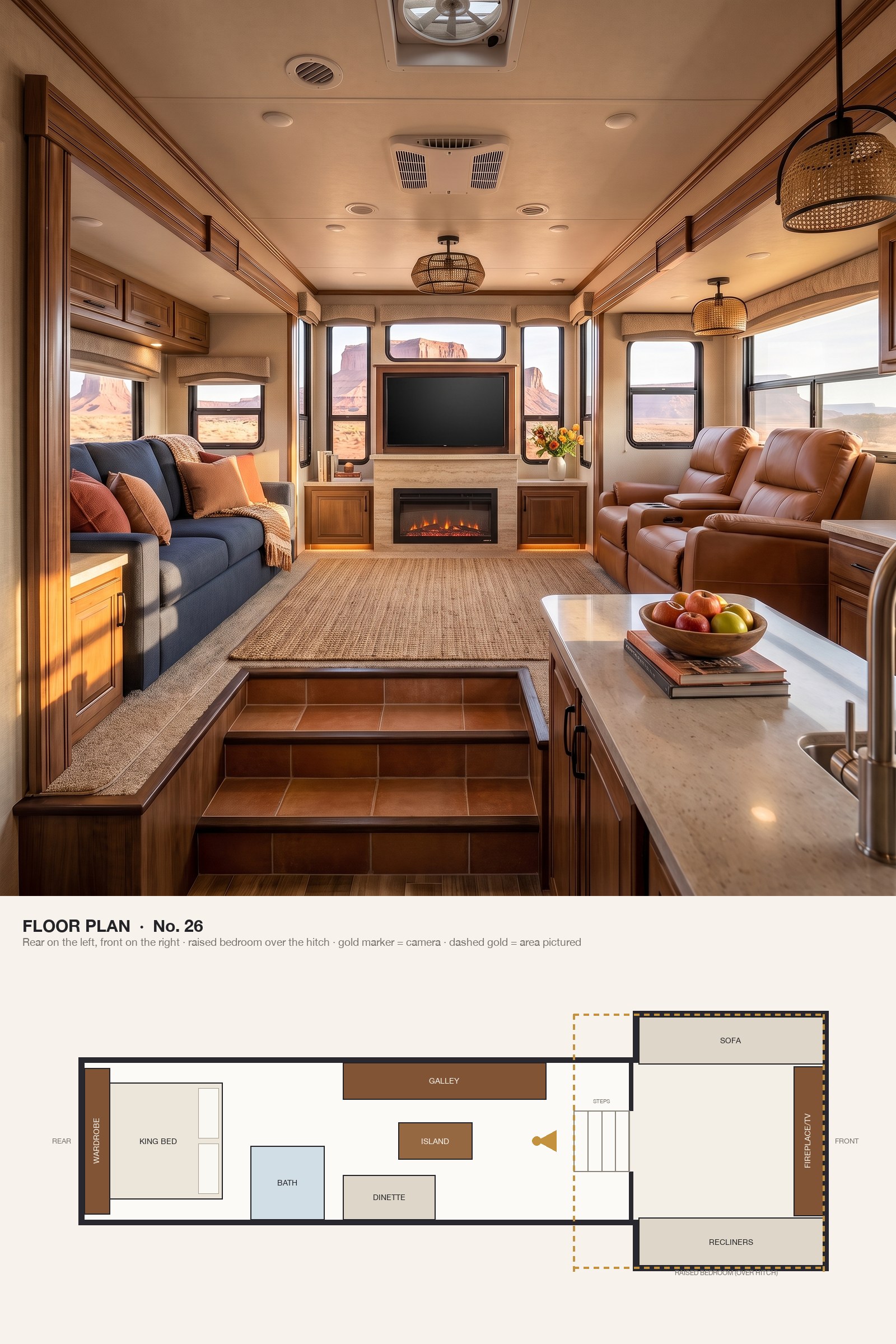 Desert Modern Terracotta and Cognac in a Front Living Room