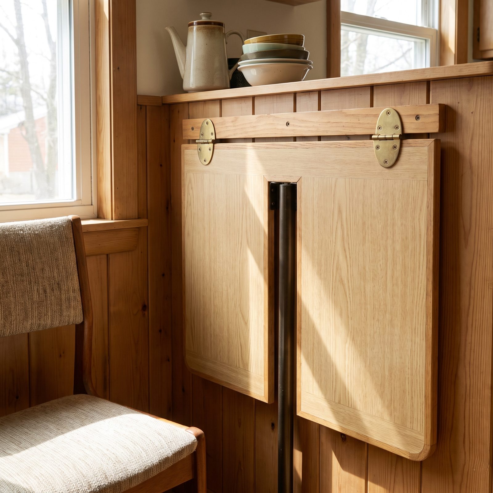 A Dinette Table That Hooked Onto the Wall