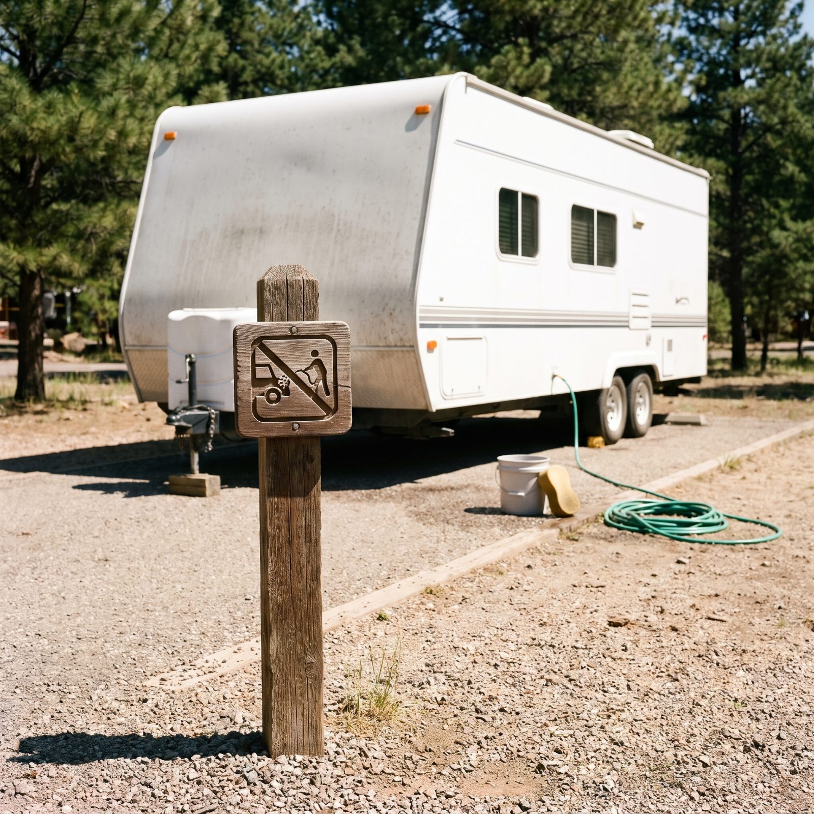 Don't Wash Your Rig at the Site Where It's Posted as Banned