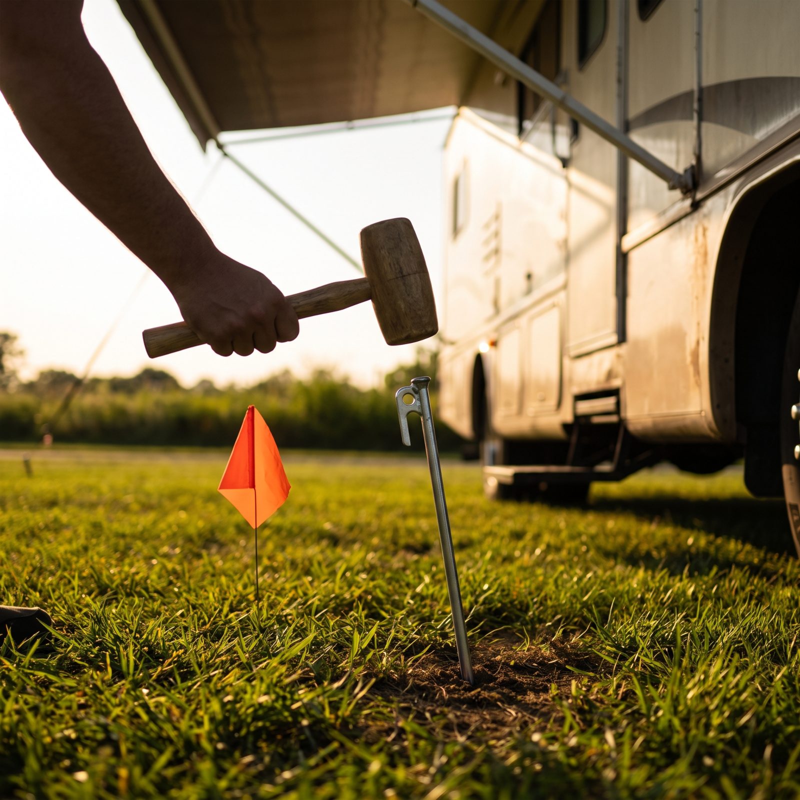 Driving Stakes Without Checking for Buried Utilities Can Hit Water or Electrical Lines