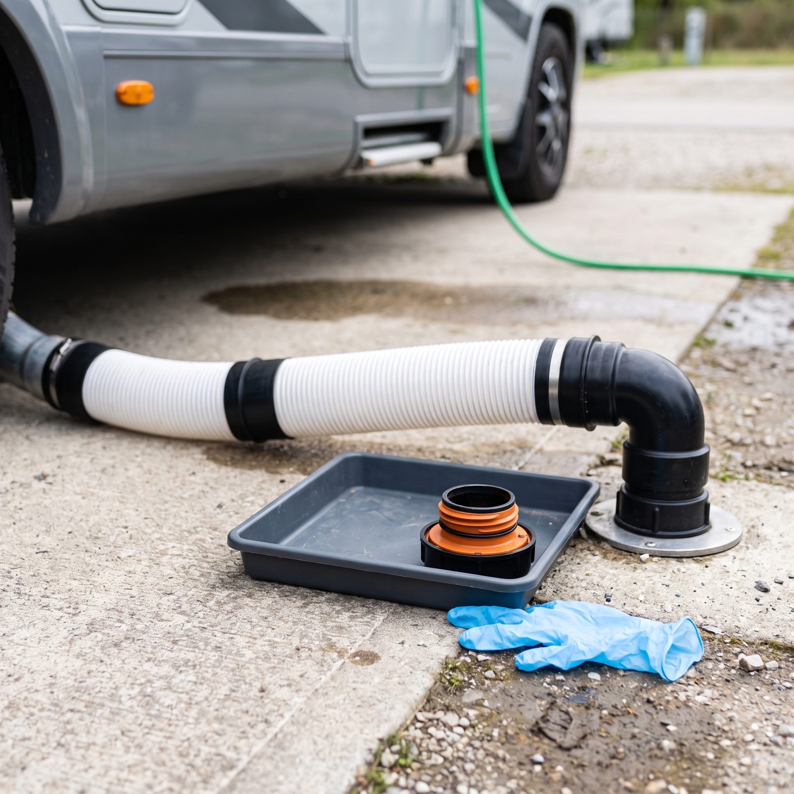 Drop the Sewer Cap Straight Into a Dedicated Washable Tray