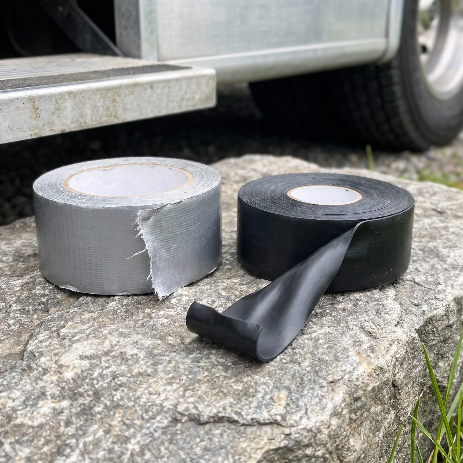 Duct Tape and Self-Fusing Silicone Tape Together