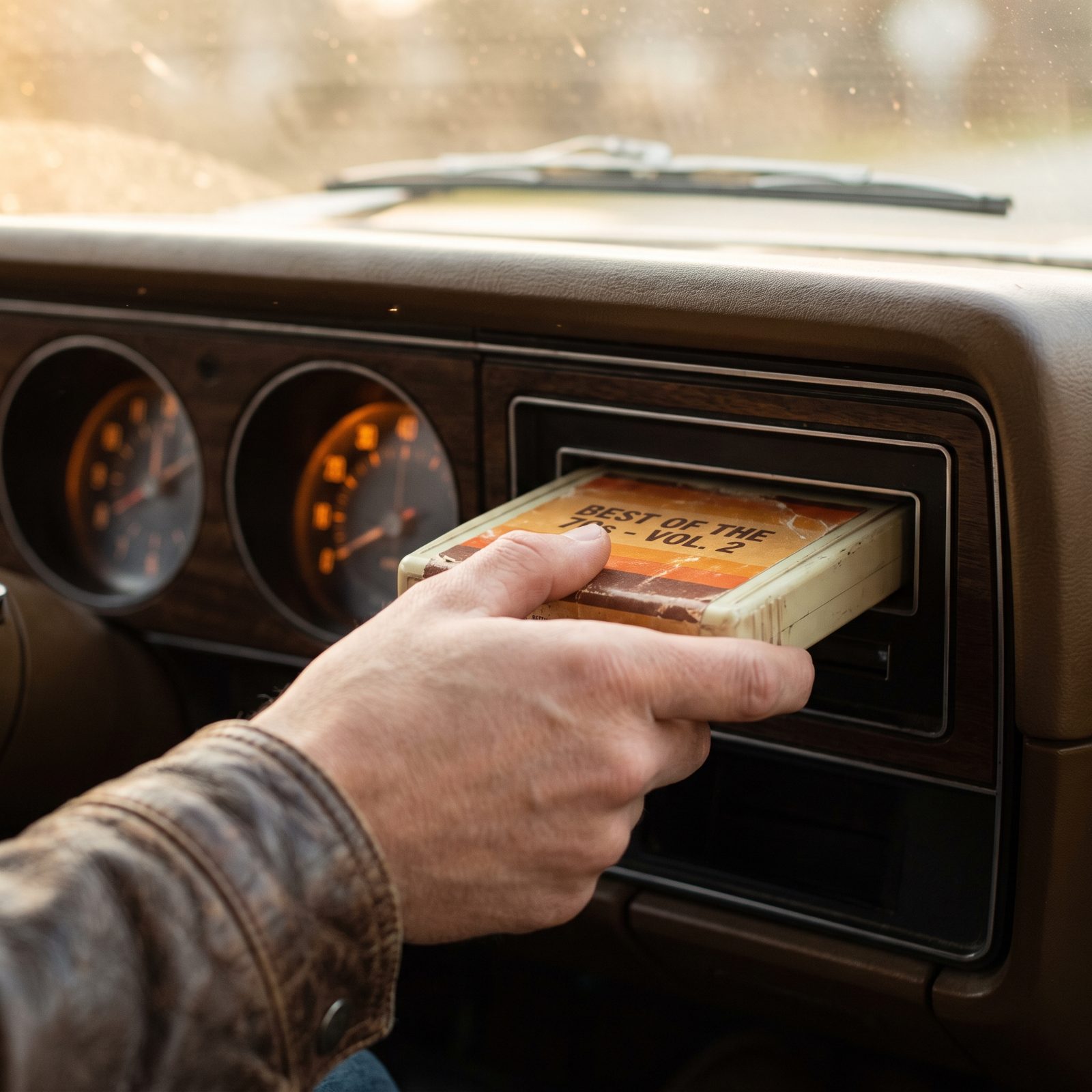 An Eight-Track Player Within Easy Reach of the Driver