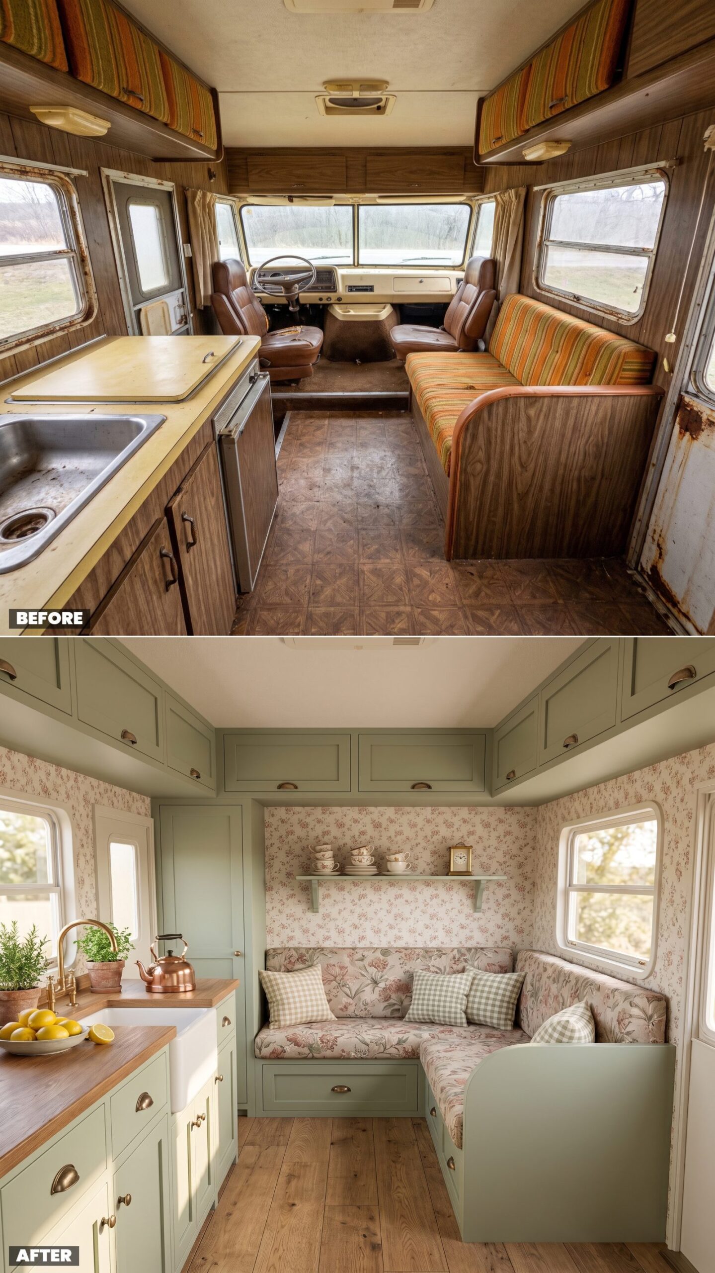 English Cottage Dinette in Botanical Prints