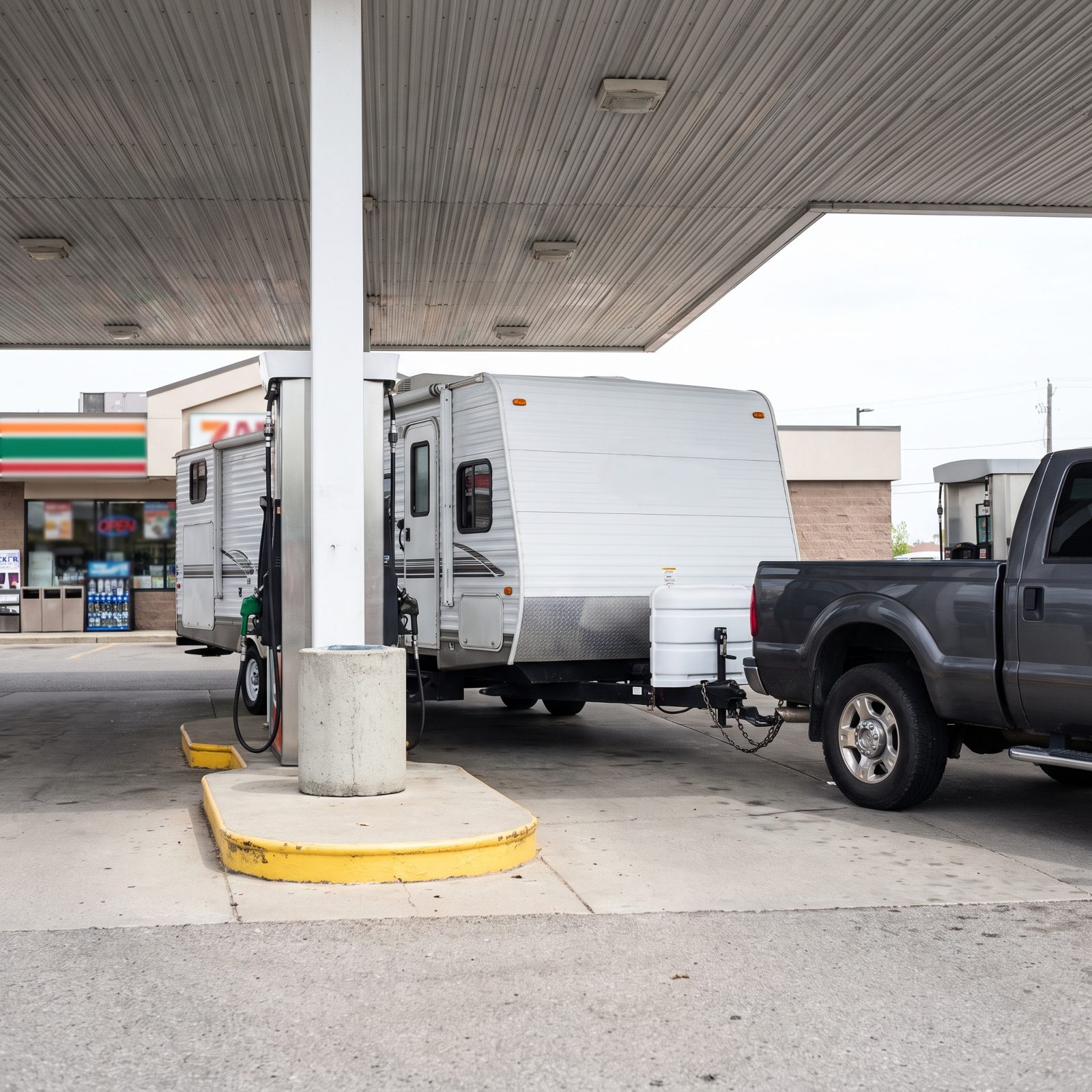 Entering a Fuel Station Without Planning the Exit