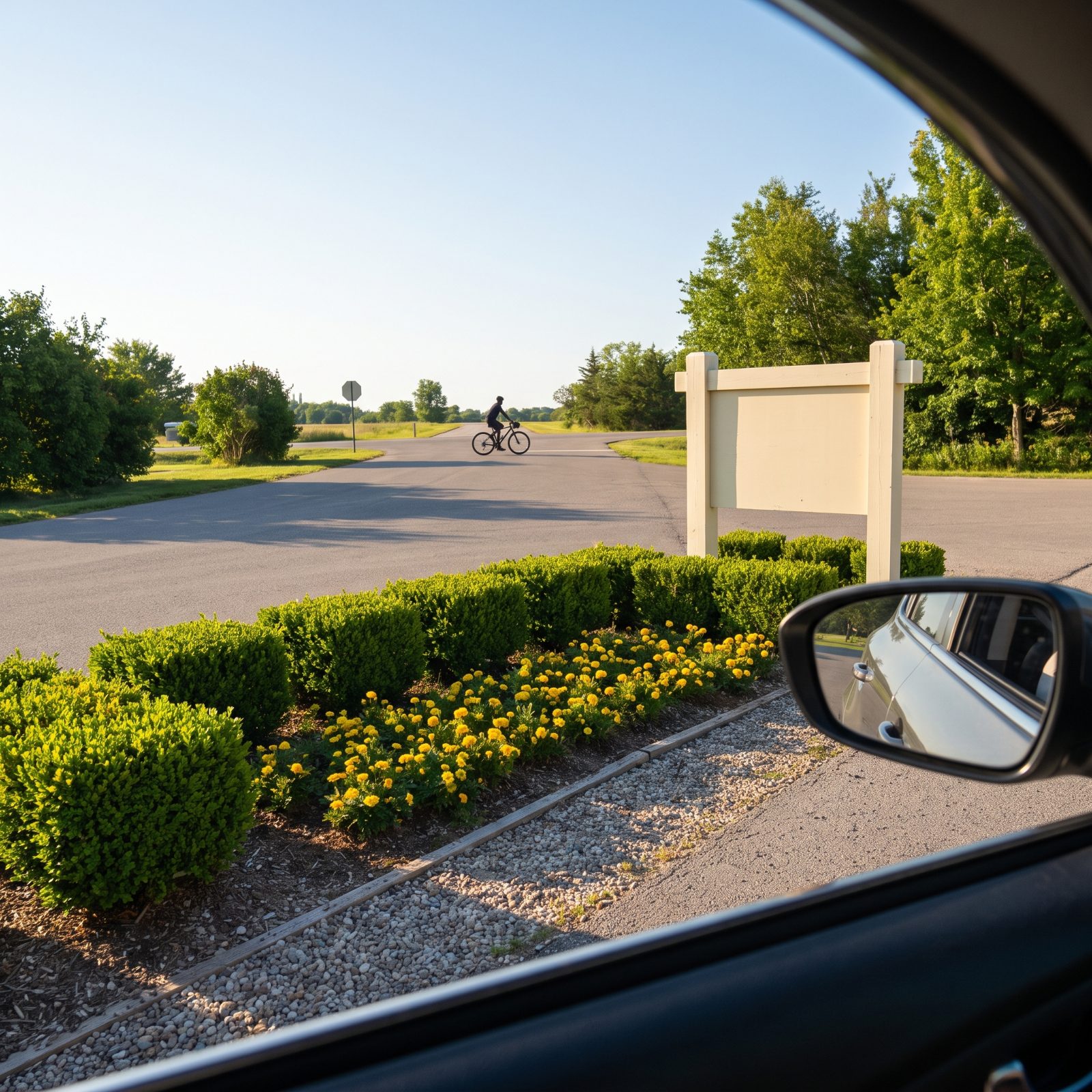 Entrance Landscaping Does Not Block Sightlines