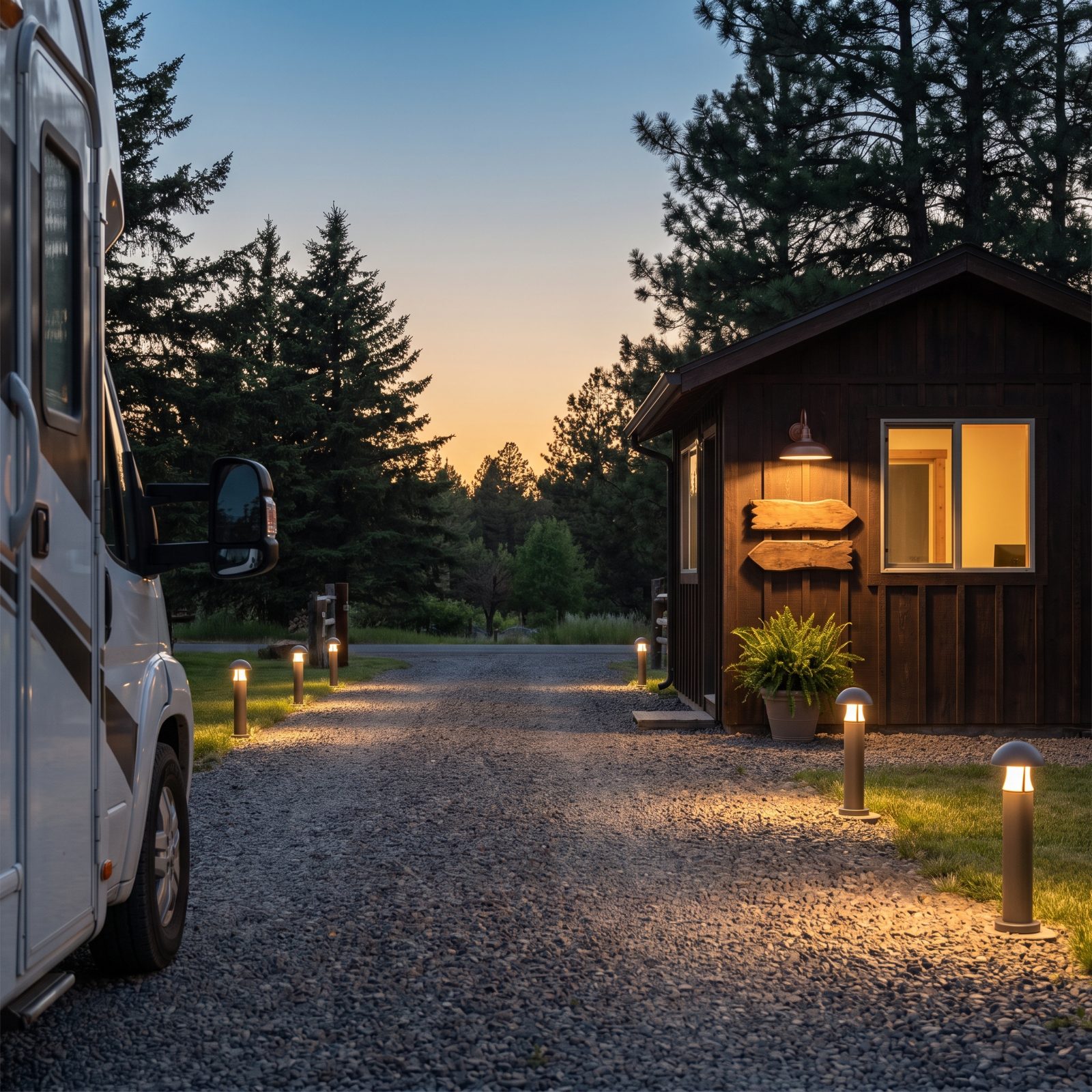 Entrance Lighting Is Bright Without Harsh Glare